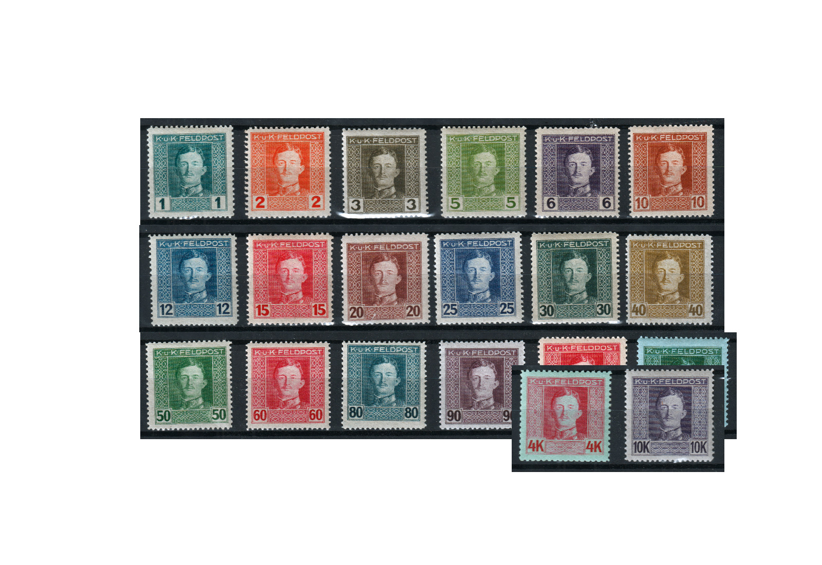 Österreich Feldpost Mi.Nr. 53-72 gest.