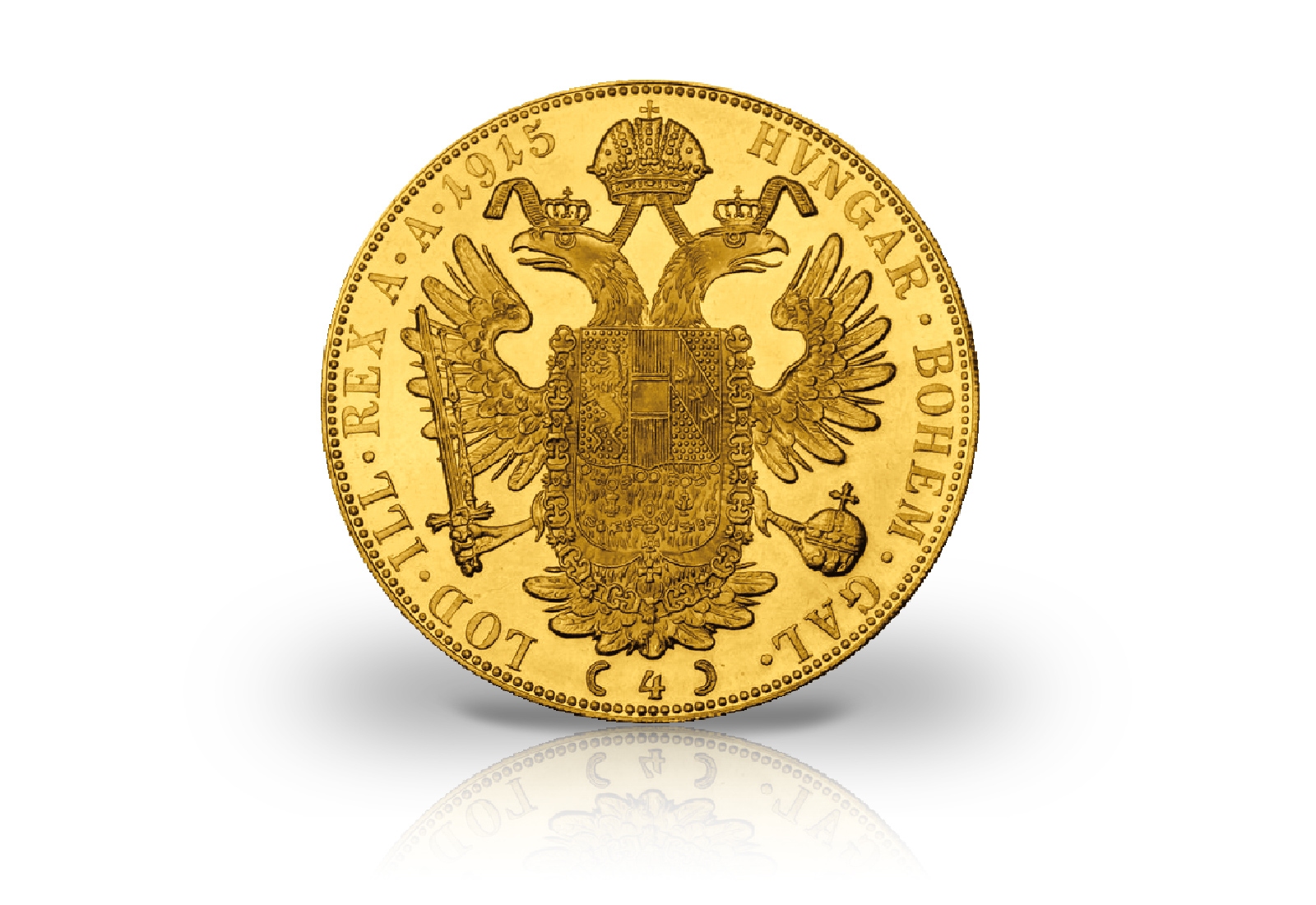 4fach Dukat Goldmünze 1915 Österreich-Ungarn Franz Joseph I.