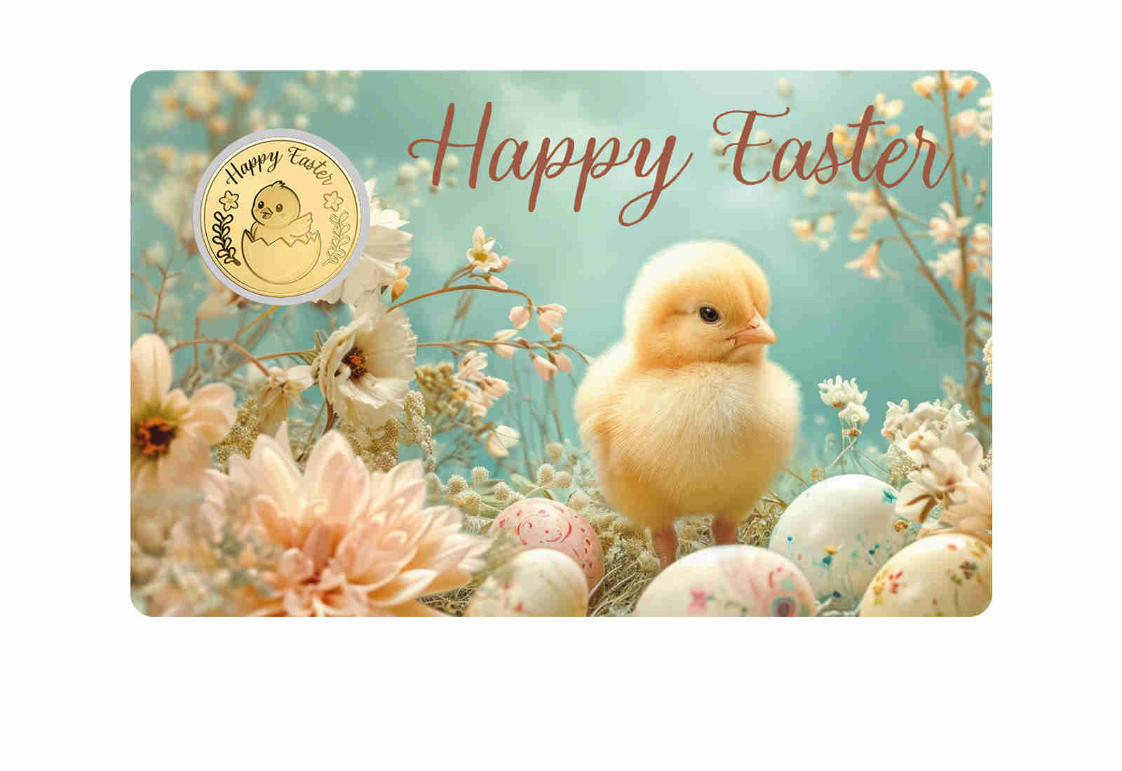 Goldmünze "Easter Chick" 999/1000 Gold in Coincard