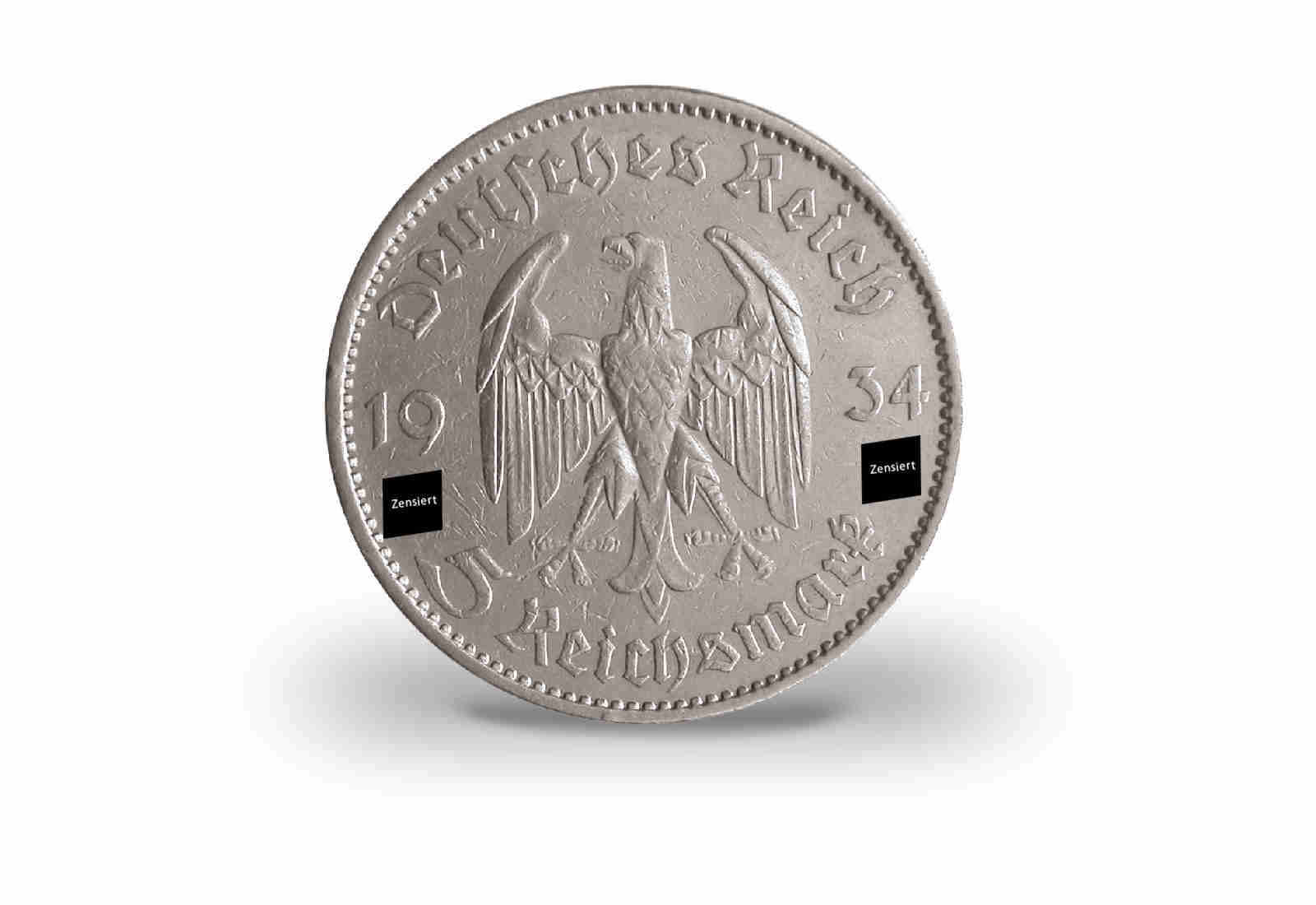 5 Reichsmark 1934 Drittes Reich Eröffnung Reichstag Garnisonskirche Jaeger-Nr. 356