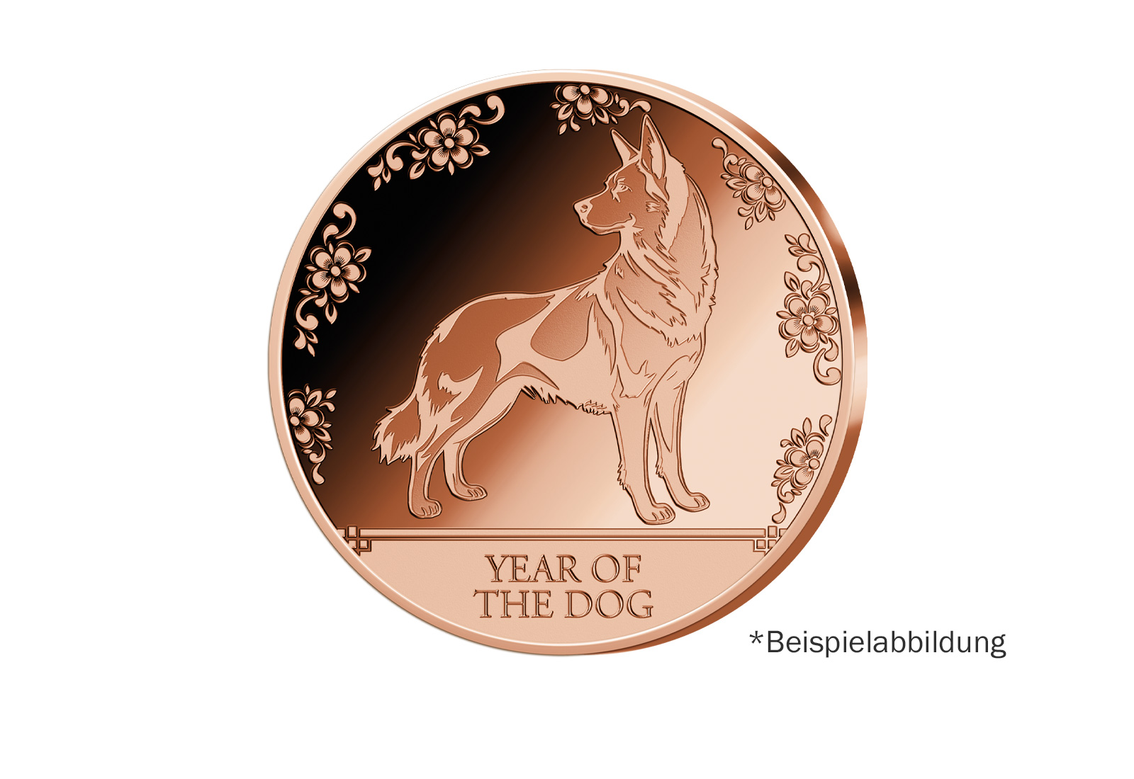 Neuprägung 1 oz 999/1000 Kupfer China Tierkreiszeichen Jahr des Hundes