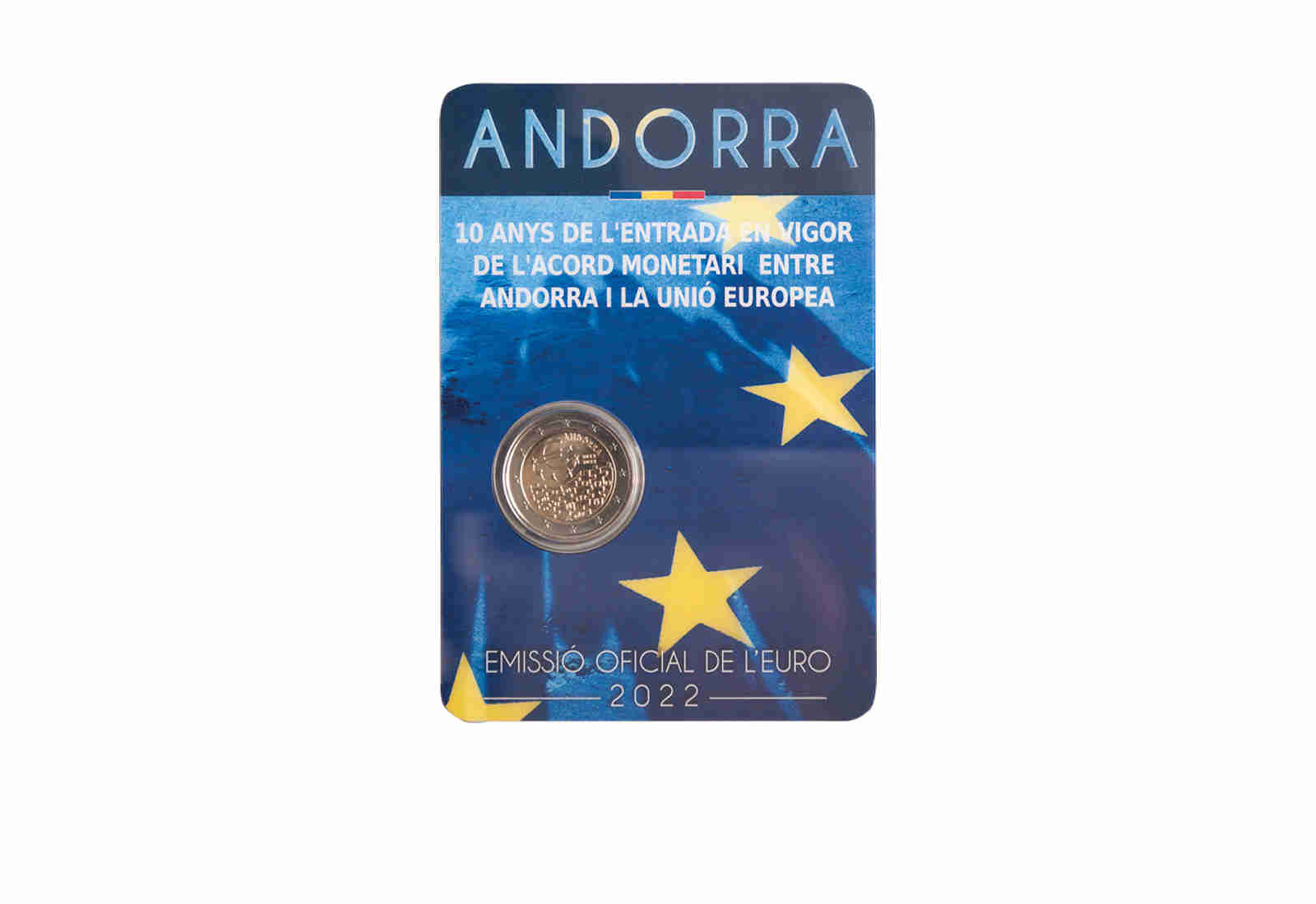 2 Euro Andorra 2022 10 Jahre Inkrafttreten der Währungsvereinbarung zwischen Andorra und der EU st