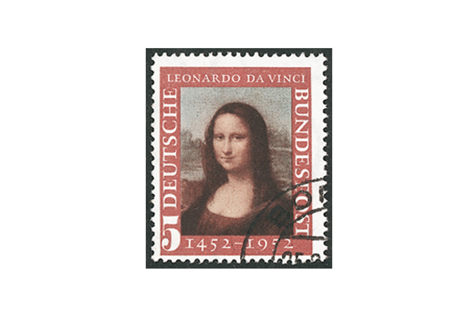 Briefmarke BRD Mona Lisa 1952 Michel-Nr. 148 gestempelt