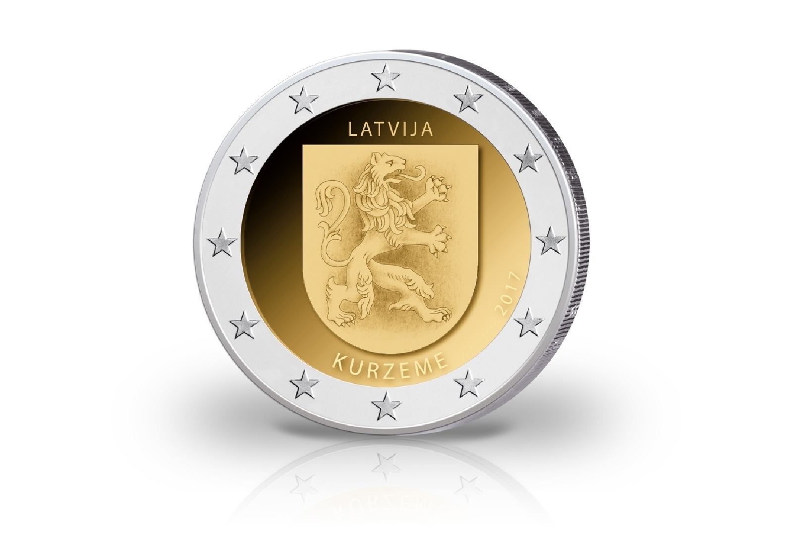 Lettland 2 Euro Gedenkmünze 2017 bankfrisch Kurland / Kurzeme