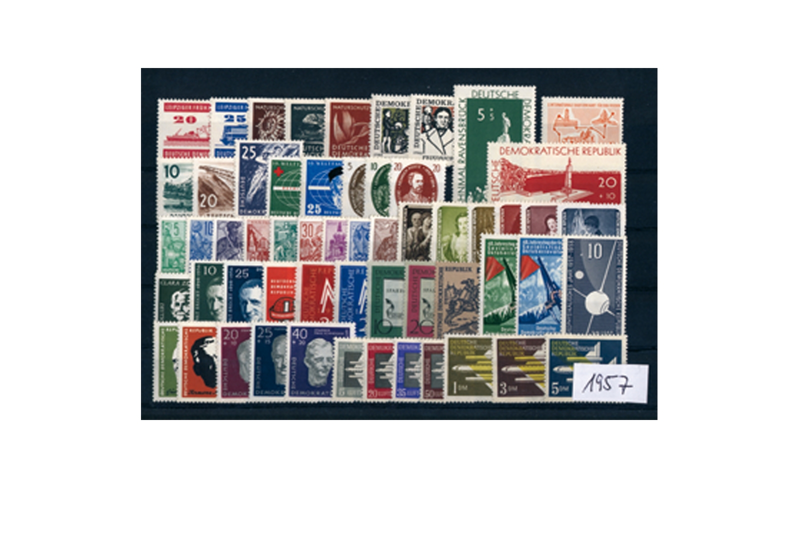 Briefmarken DDR Jahrgang 1957 Michel-Nr. 559-615 postfrisch
