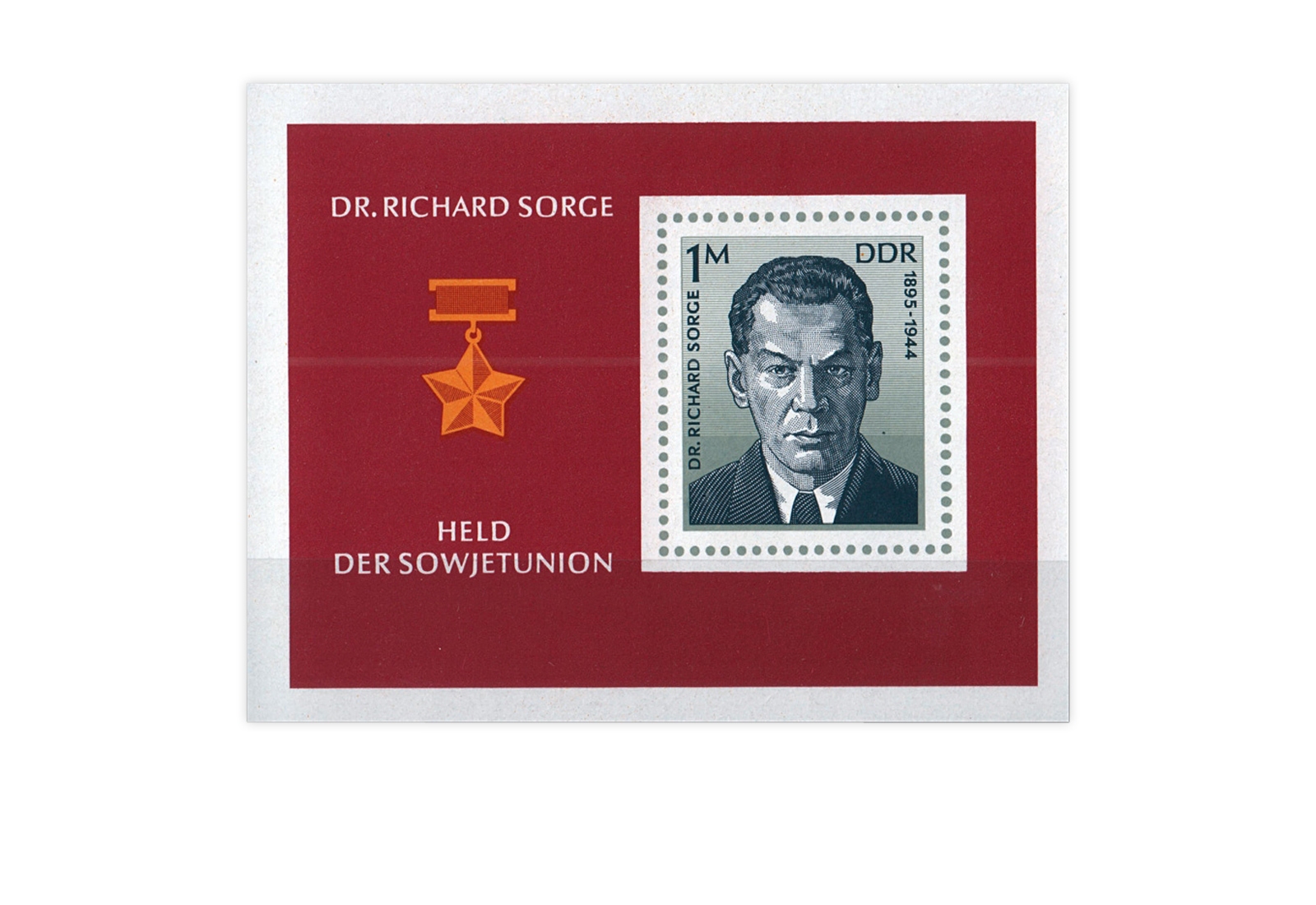 DDR Block 44 Dr. Richard Sorge 1976 gestempelt