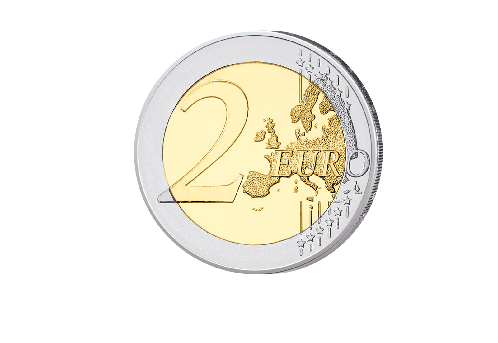 2 Euro 2025 Papst Leo XIV mit Farbapplikaion
