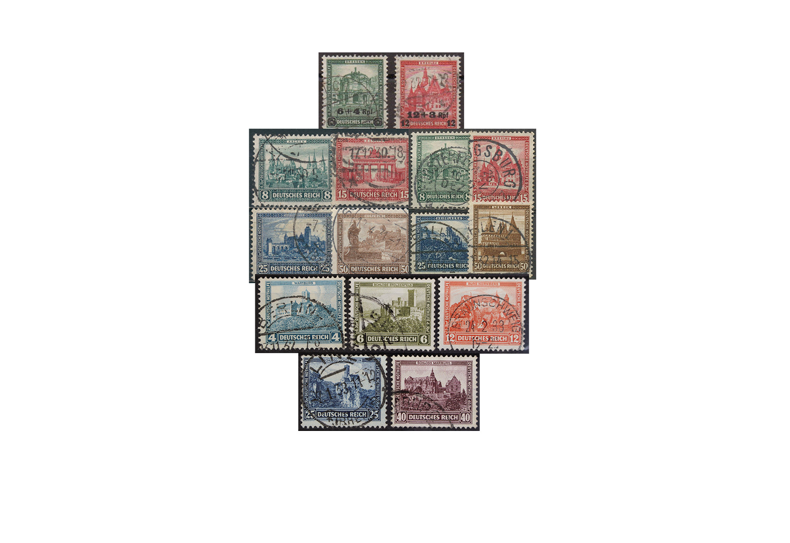 Deutsches Reich Nothilfe 1930-32 komplett gestempelt