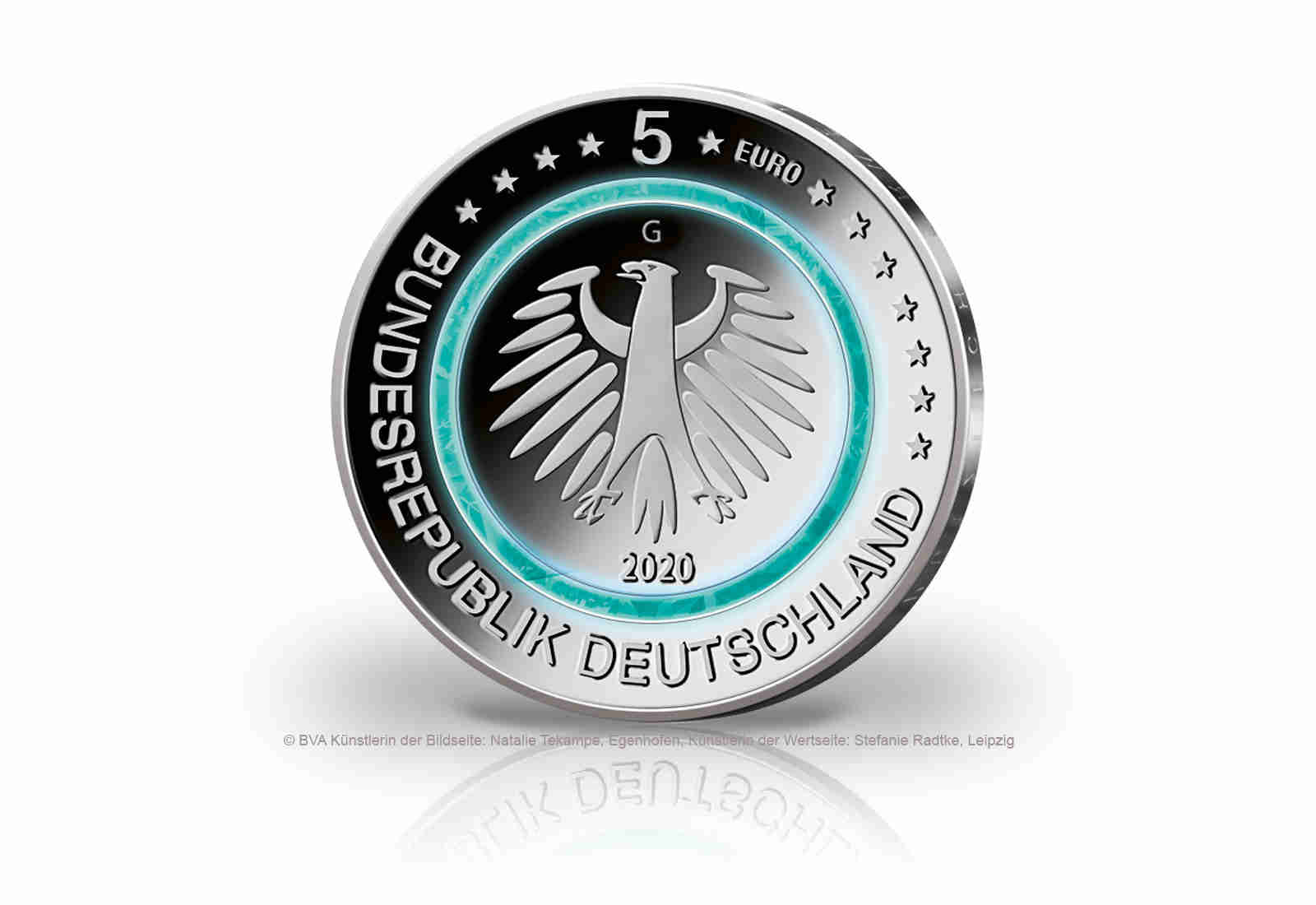 5 Euro 2020 Deutschland Subpolare Zone mit Polymerring st Prägestätte G