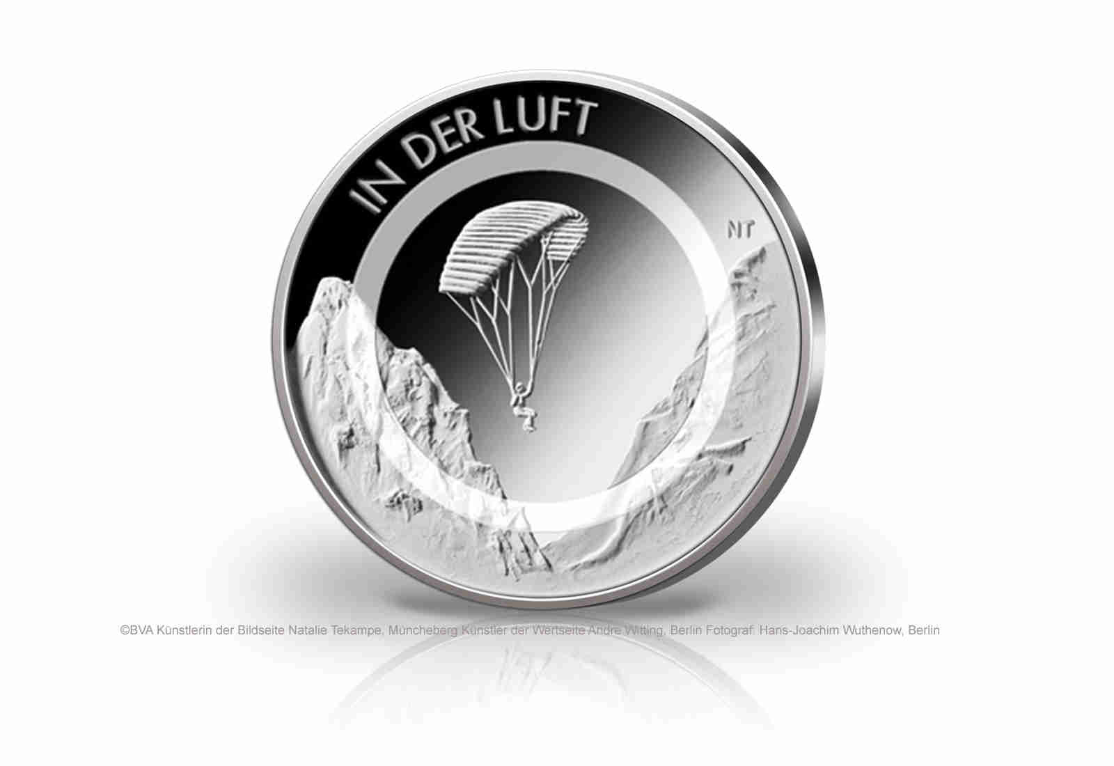 10 Euro 2019 Deutschland In der Luft mit Polymerring st Prägestätte A