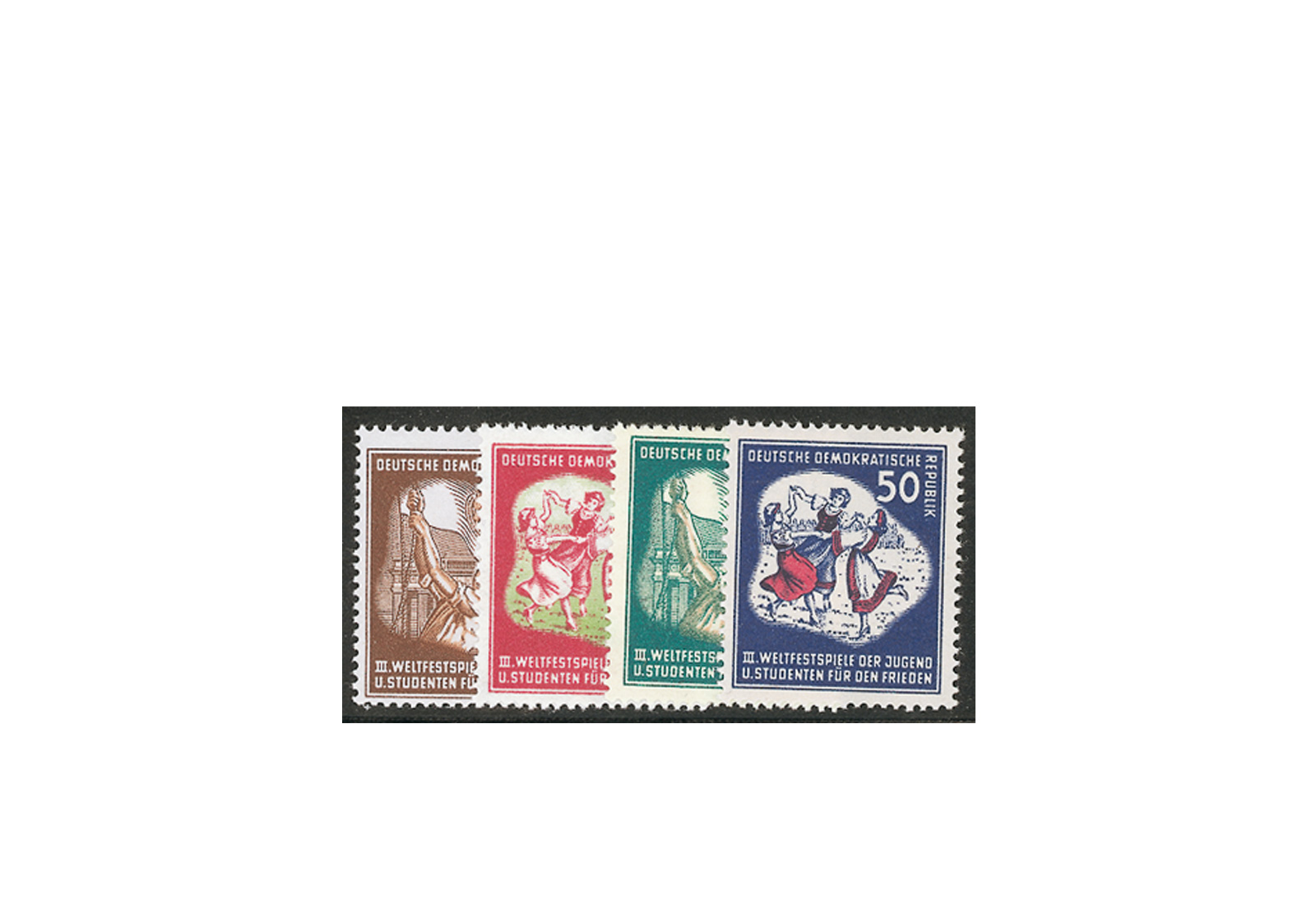 Briefmarken DDR Weltfestspiele 1951 Michel-Nr. 289-292 postfrisch