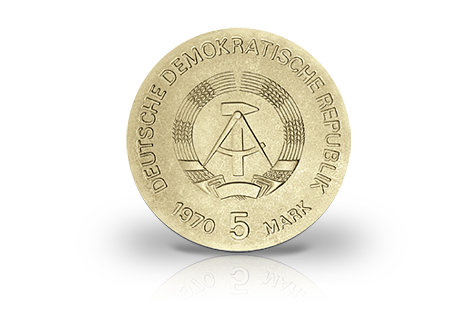 5 Mark Gedenkmünze 1970 DDR Conrad Röntgen Jaeger-Nr. 1530