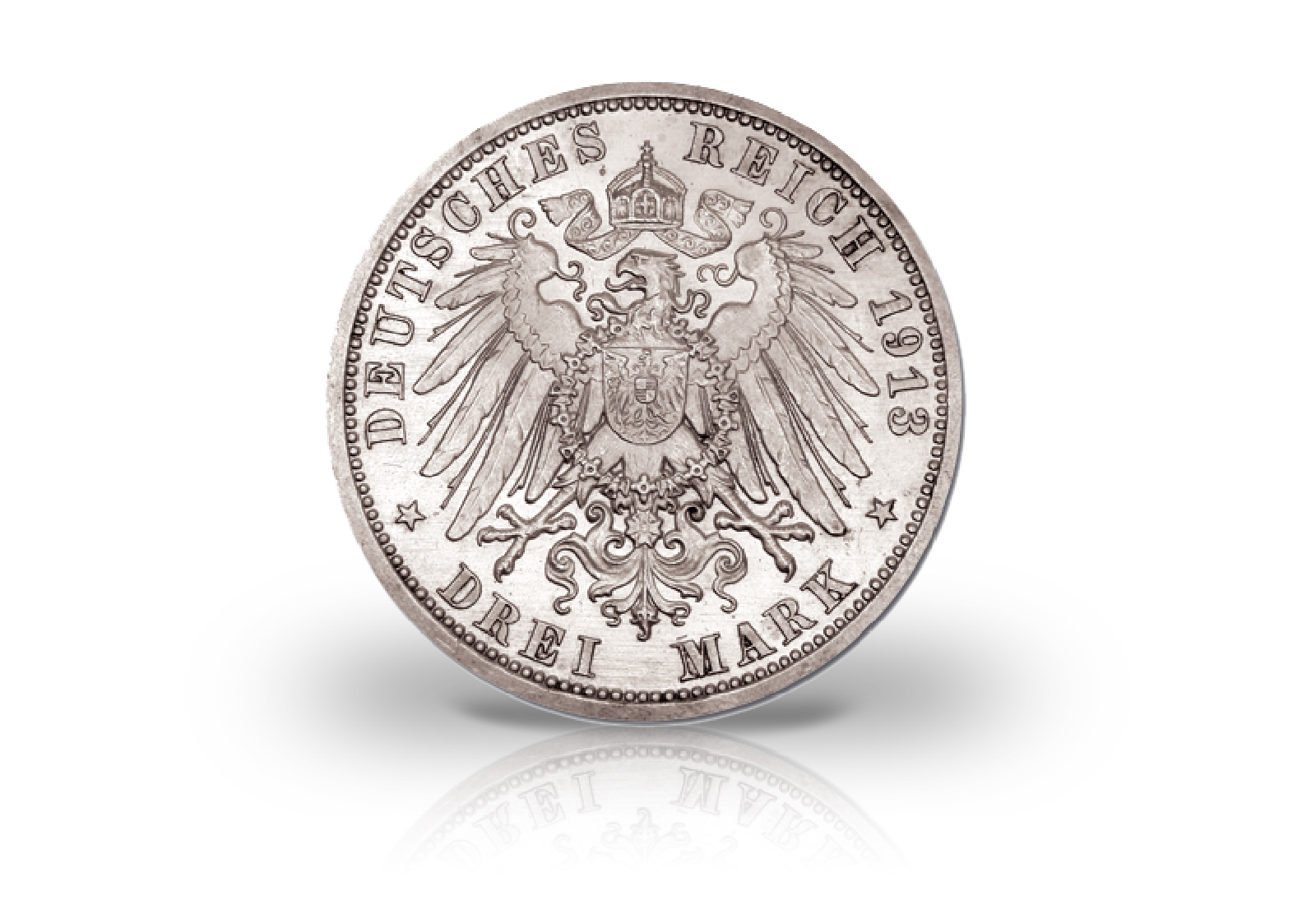 3 Mark 1913 Deutsches Kaiserreich Sachsen Jahrhundertfeier Völkerschlacht Jaeger-Nr. 140