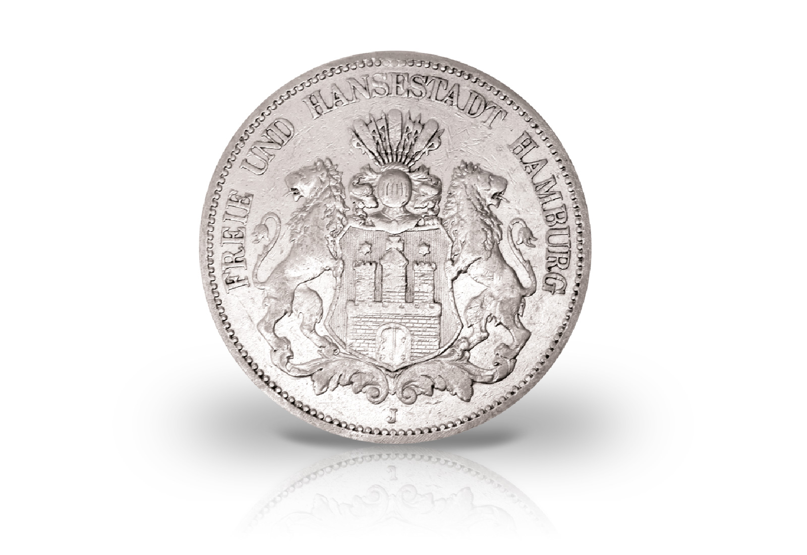 2 Mark 1876-1888 Deutsches Kaiserreich Hamburg Wappen Jaeger-Nr. 61