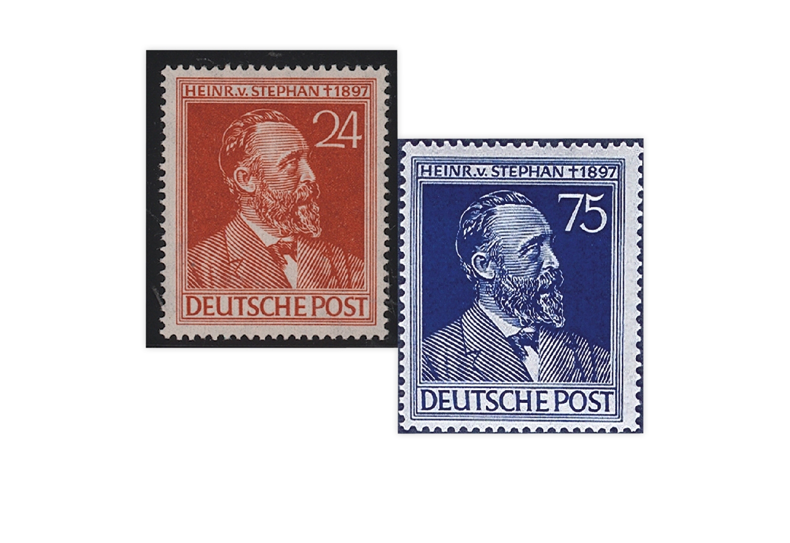 Alliierte Besetzung Heinrich von Stephan Mi.Nr. 963/4 gestempelt