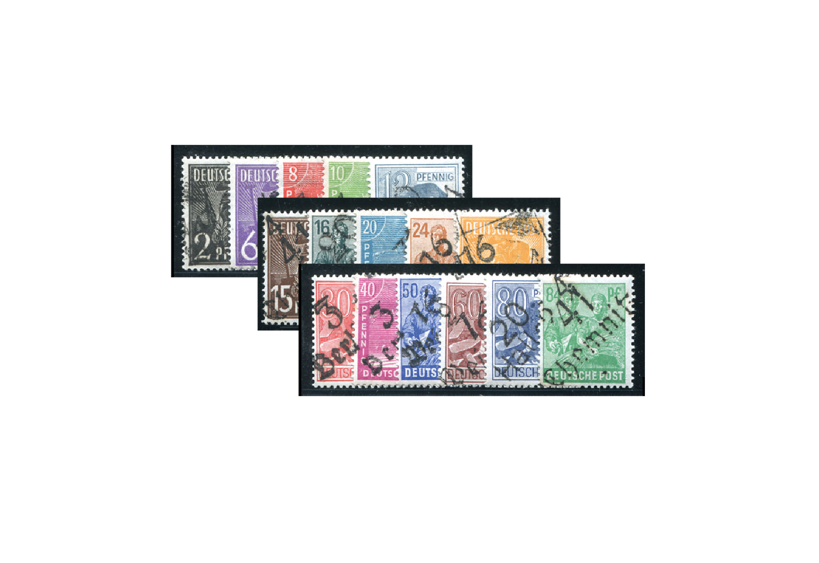 Briefmarken SBZ 1946 Michel Nr. 166-81 (ohne 179) Bezirk 16 postfrisch geprüft