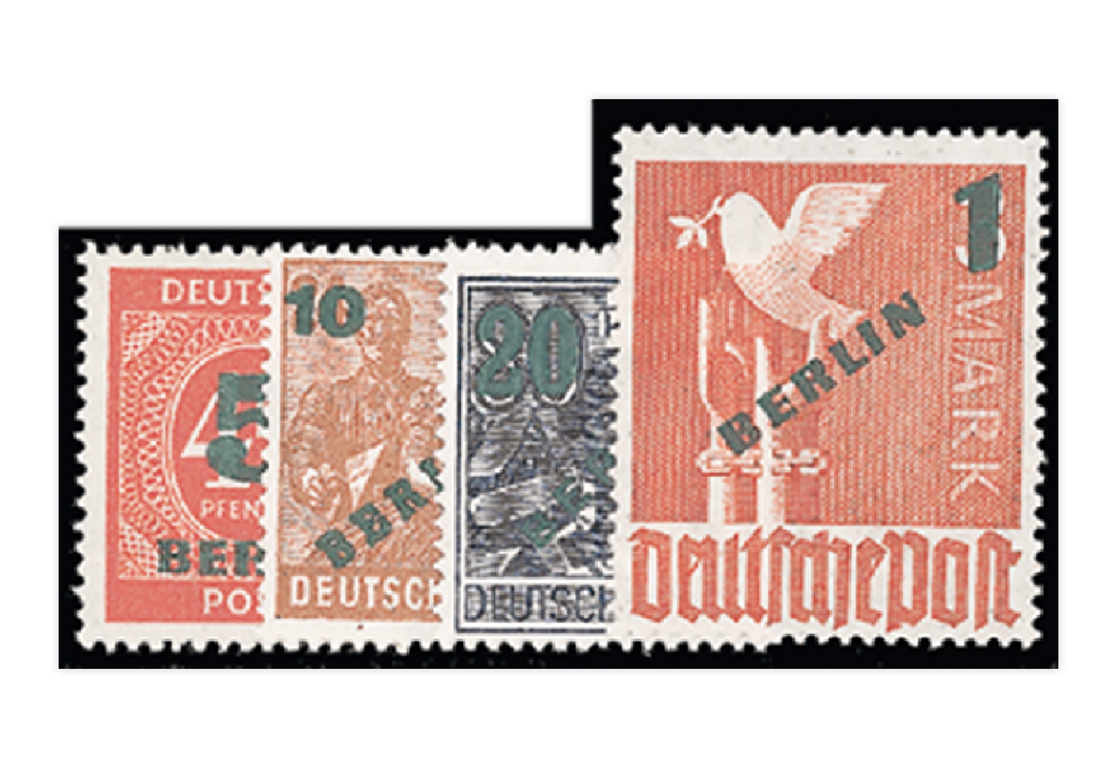 Berlin Frühausgaben Mi.Nr. 64/67 postfrisch