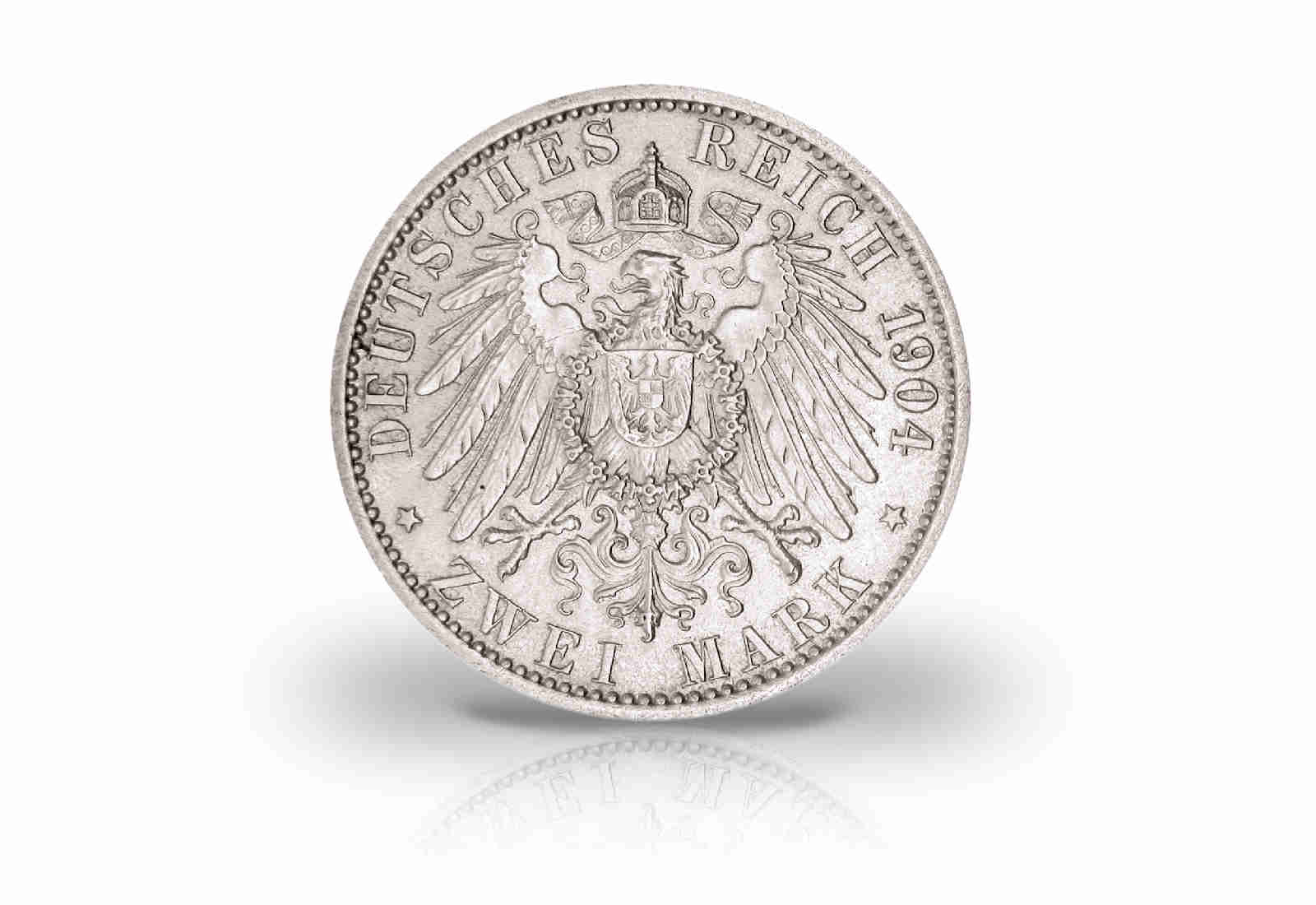 2 Mark 1904 Deutsches Kaiserreich Mecklenburg-Schwerin Hochzeit mit Alexandra Jaeger-Nr. 86