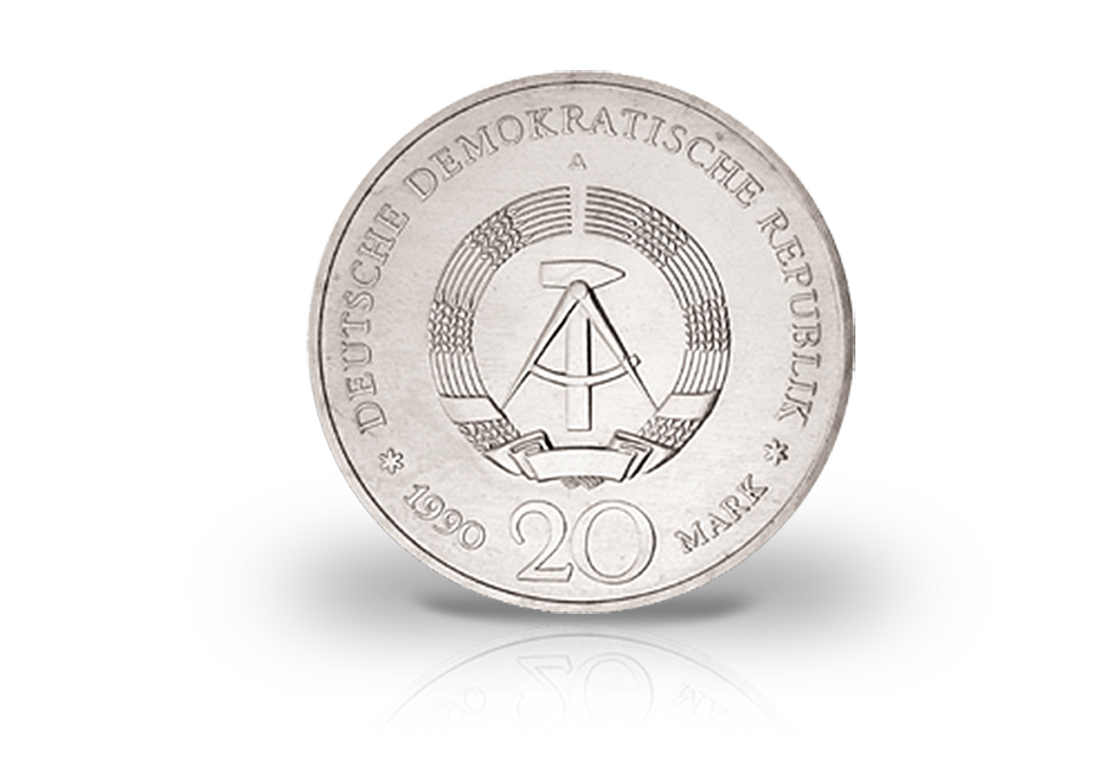 20 Mark Gedenkmünze 1990 DDR Brandenburger Tor Jaeger-Nr. 1635S