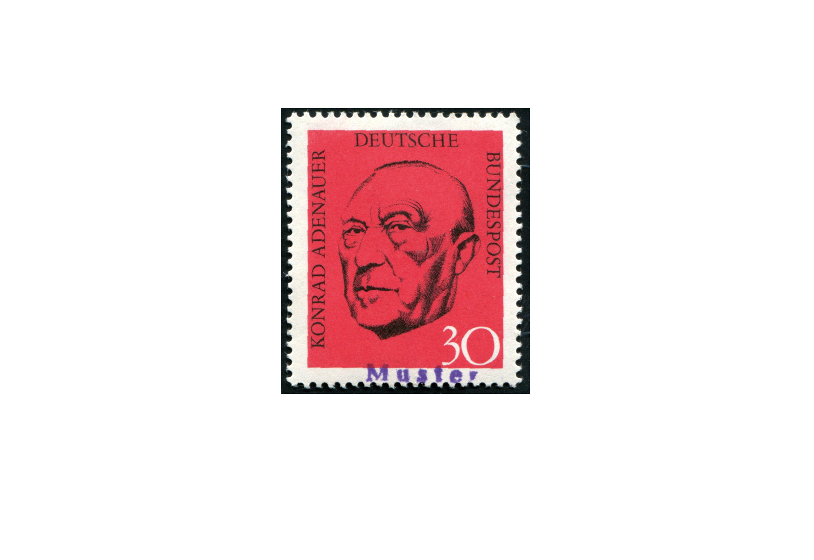Faksimile BRD 1968 Roter Adenauer Michel-Nr. XI