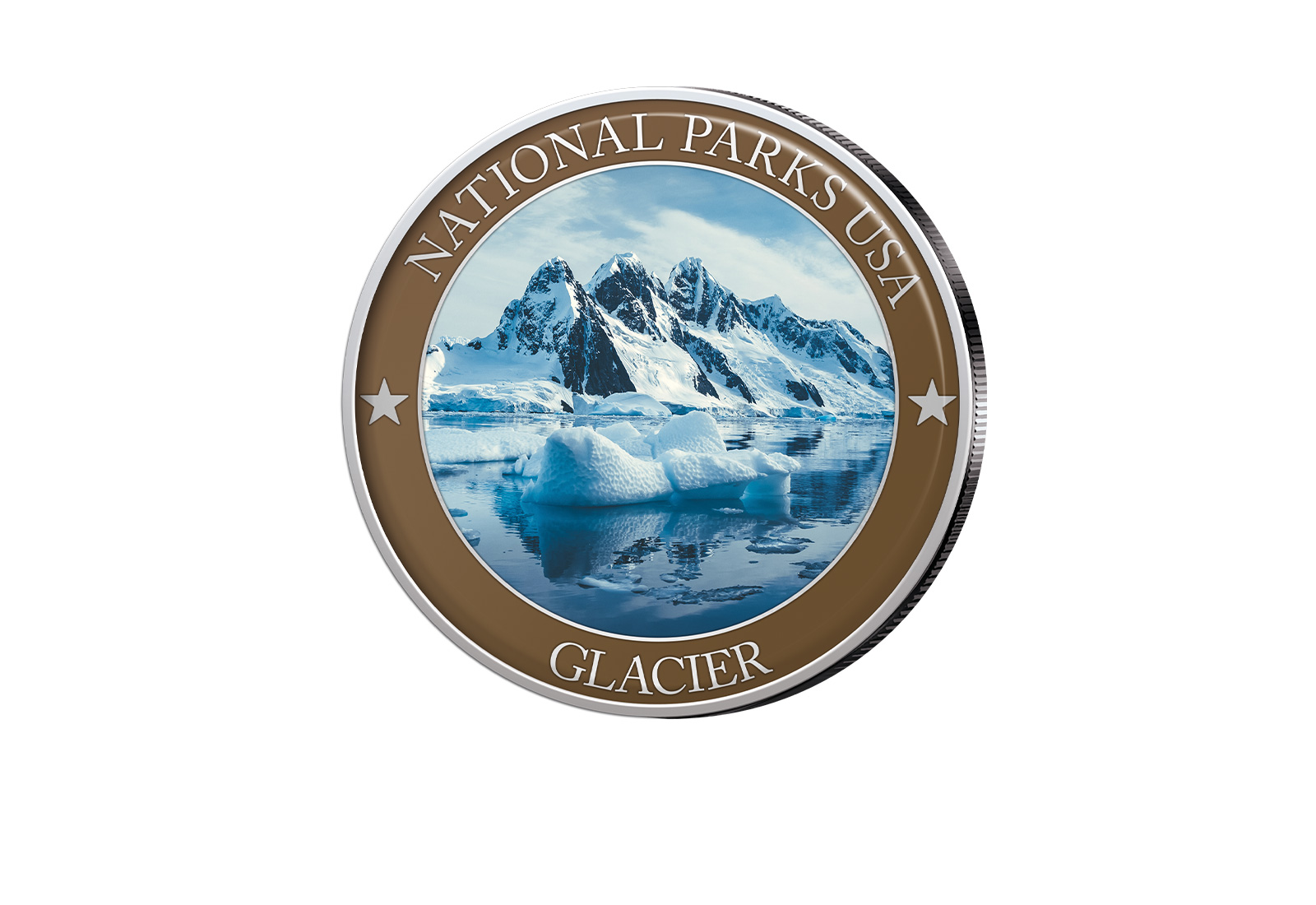 1/2 Dollar USA Glacier Serie National Parks USA mit Farbapplikation