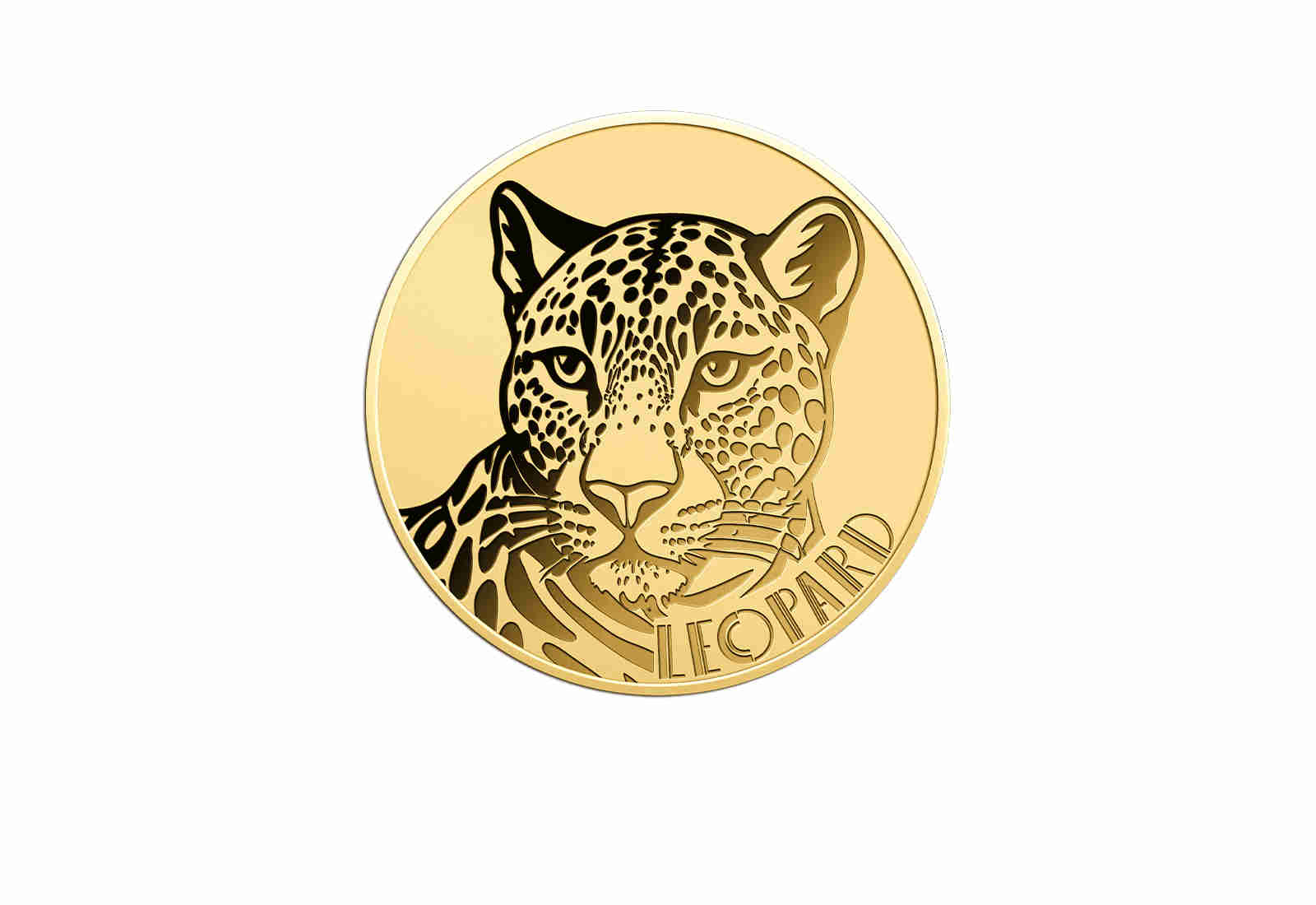 Goldmünze Motiv African Leopard Coincard Feinheit 999/1000 Gold Geschenk