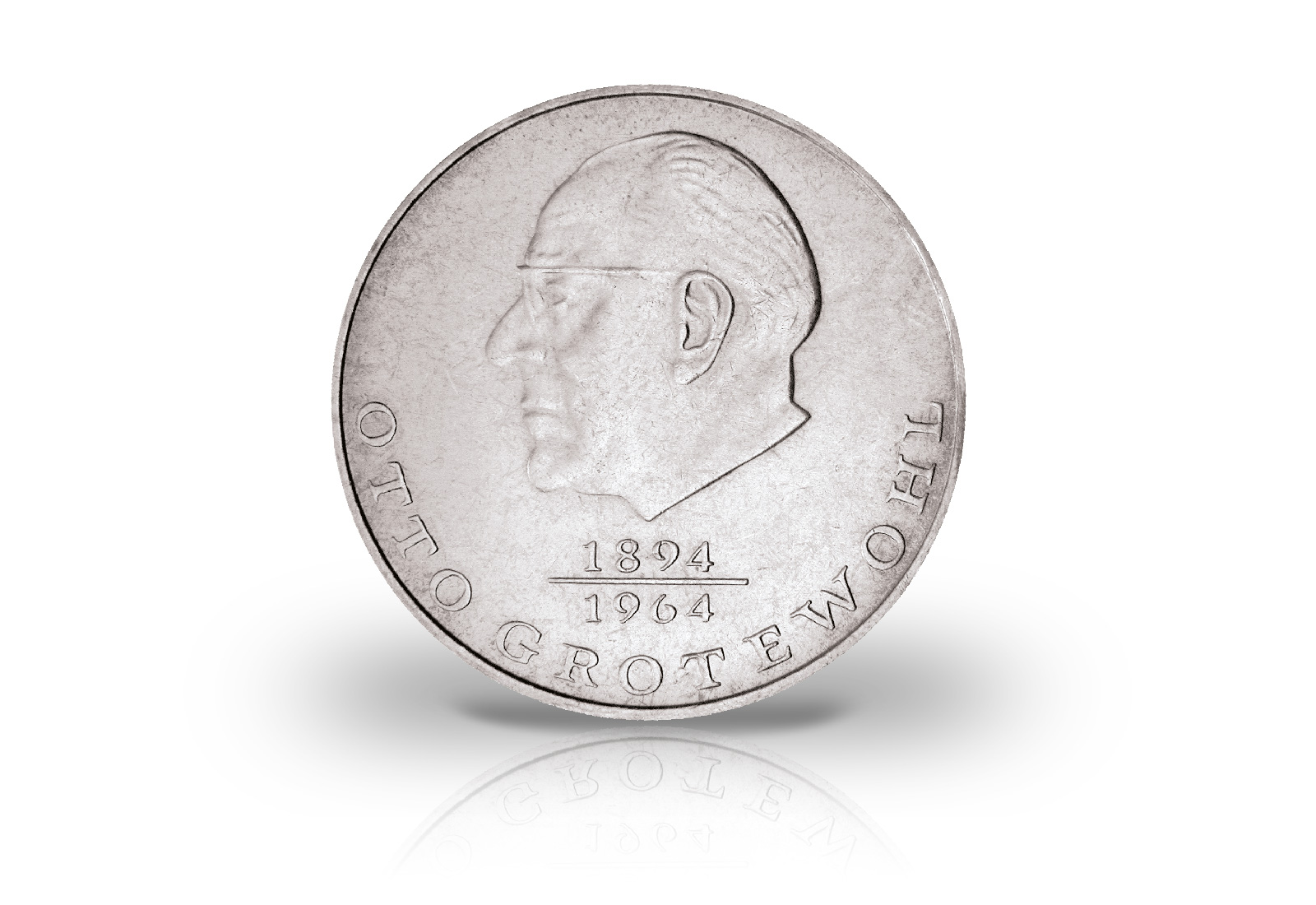 20 Mark Gedenkmünze 1973 DDR Otto Grotewohl Jaeger-Nr. 1548