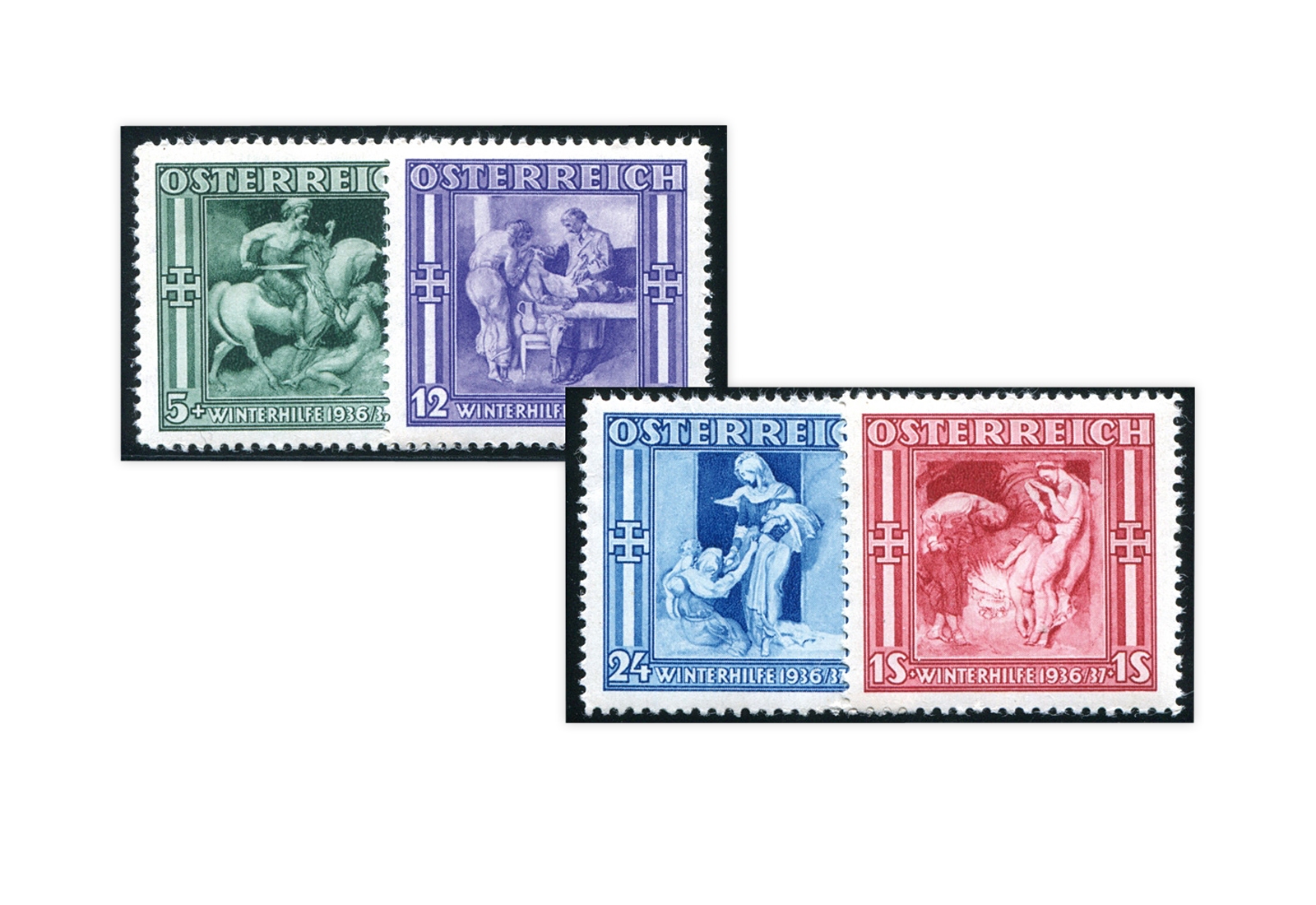 1.Republik Österreich Mi.Nr. 628/631 Falz