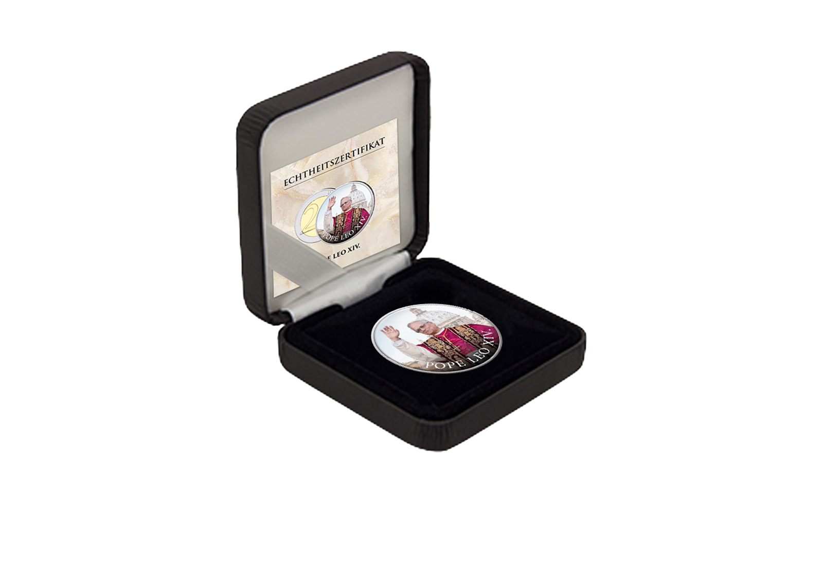 2 Euro 2025 Papst Leo XIV mit Farbapplikaion