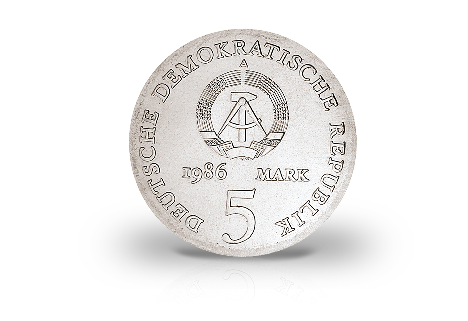 5 Mark Gedenkmünze 1986 DDR Heinrich von Kleist Jaeger-Nr. 1611