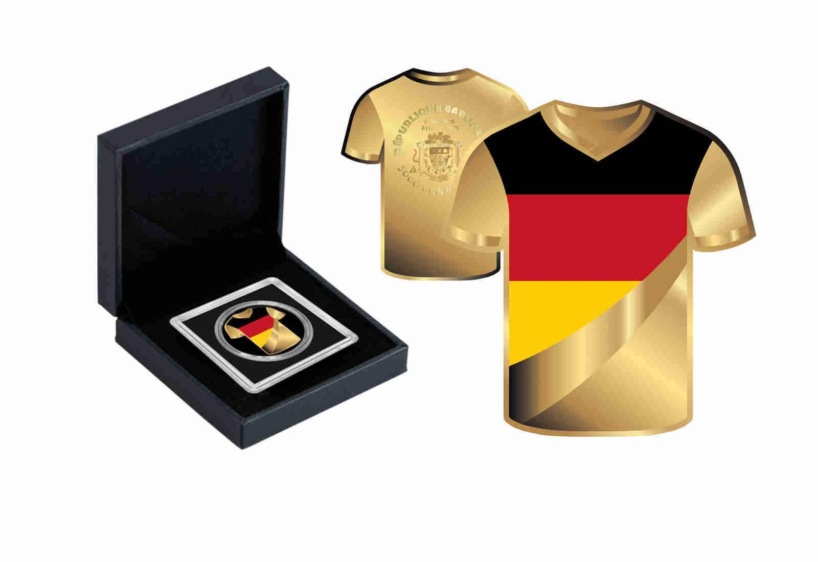 Goldmünze Trikot Deutschland 999/1000 Gold inkl. Etui