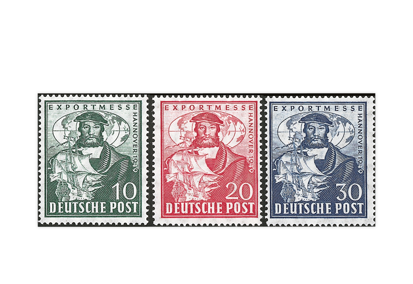 Bizone Exportmesse Hannover Michel-Nr. 103/105 a gestempelt