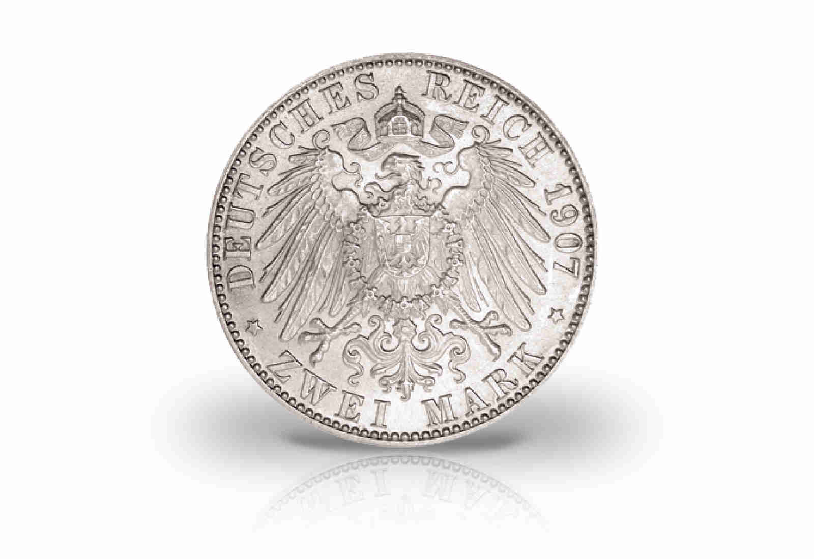 2 Mark 1891-1912 Deutsches Kaiserreich Preußen Wilhelm II. Jaeger-Nr. 102