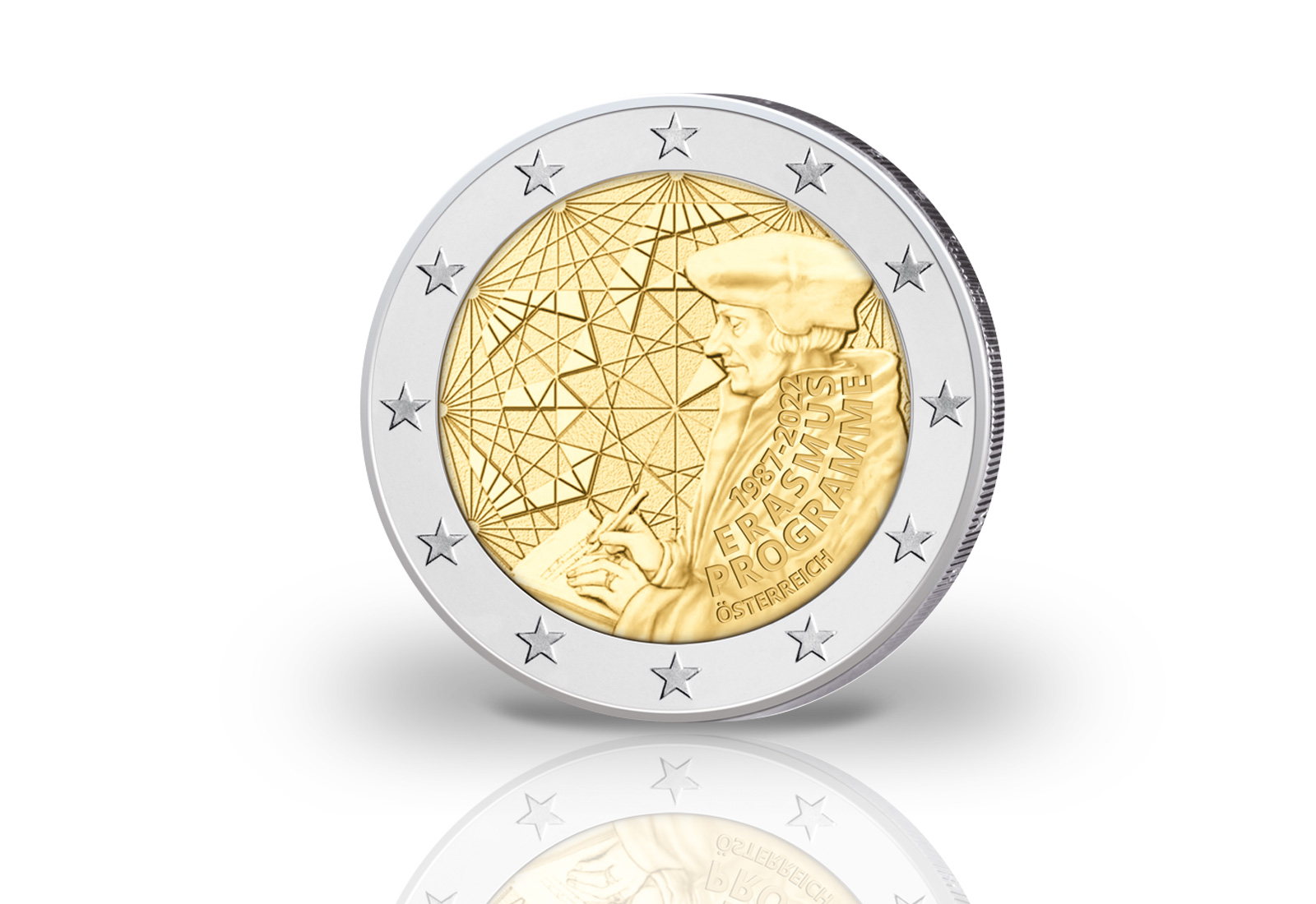 2 Euro 2022 Österreich 35-jähriges Bestehen des Erasmus-Programms