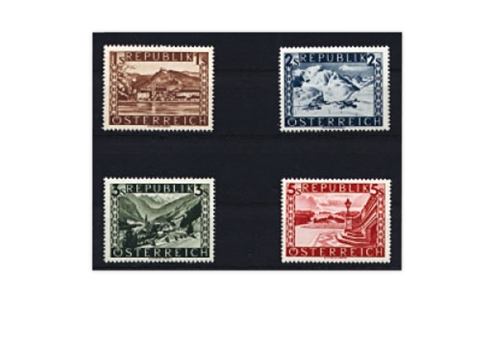2. Republik Österreich Mi.Nr. 767 II/770 II postfrisch