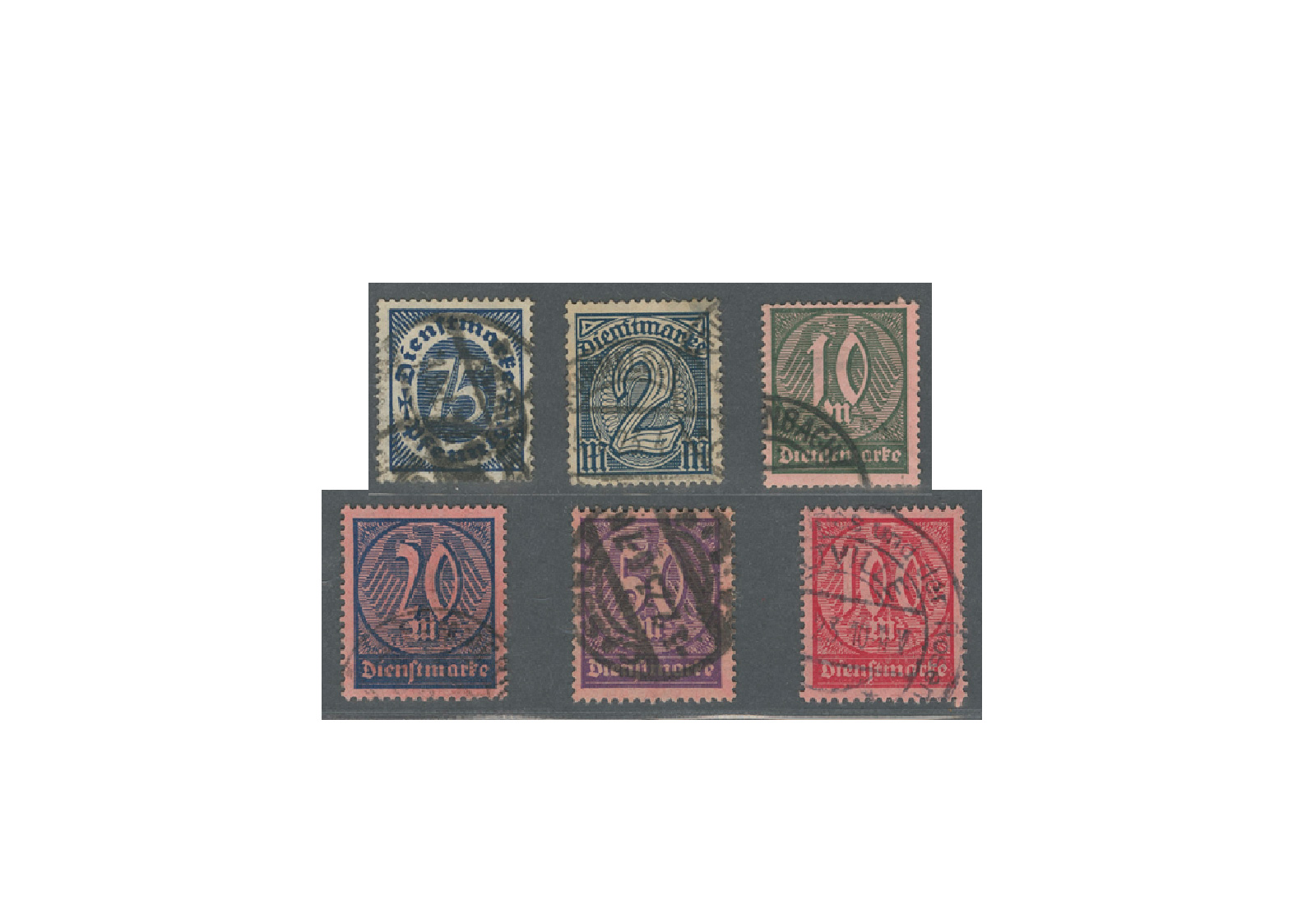 Deutsches Reich Mi. Nr. D 69/74 gestempelt