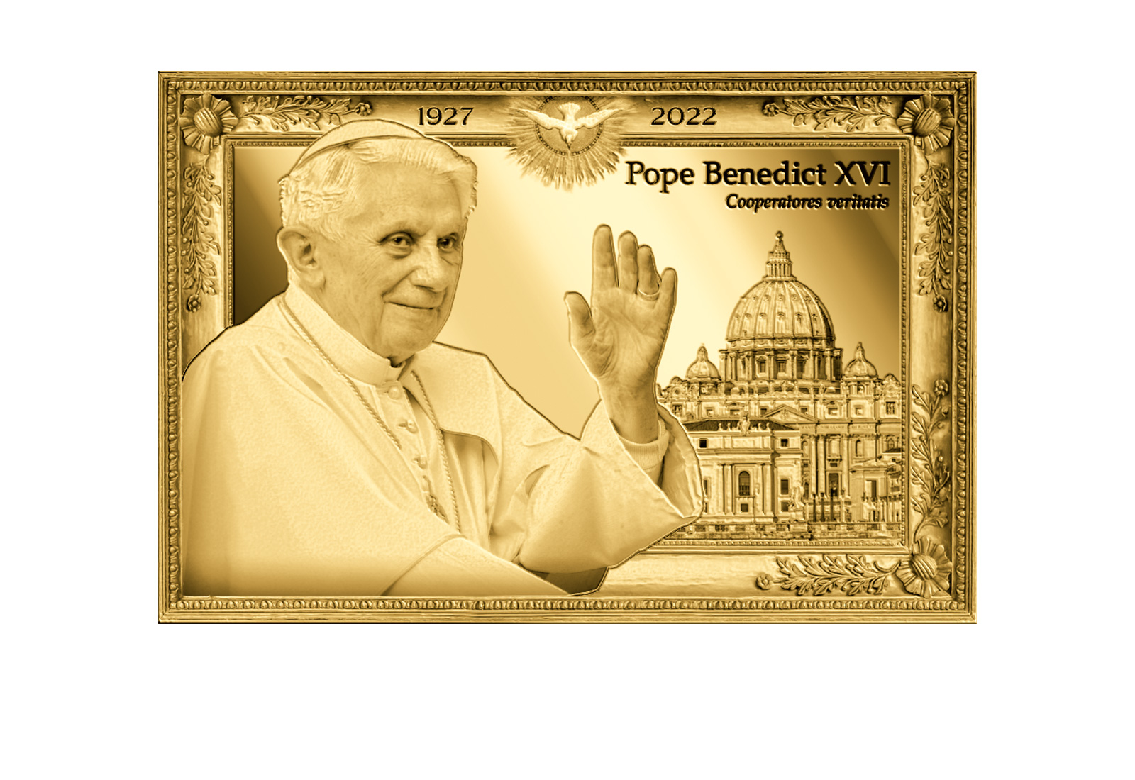 1/10 oz Goldmünze Benedikt XVI. 999/1000 Gold in Etui inkl. Zertifikat