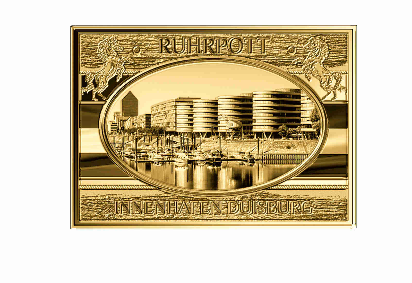 Goldbarren Innenhafen Duisburg - NRW Ruhrpott 999/1000 Gold