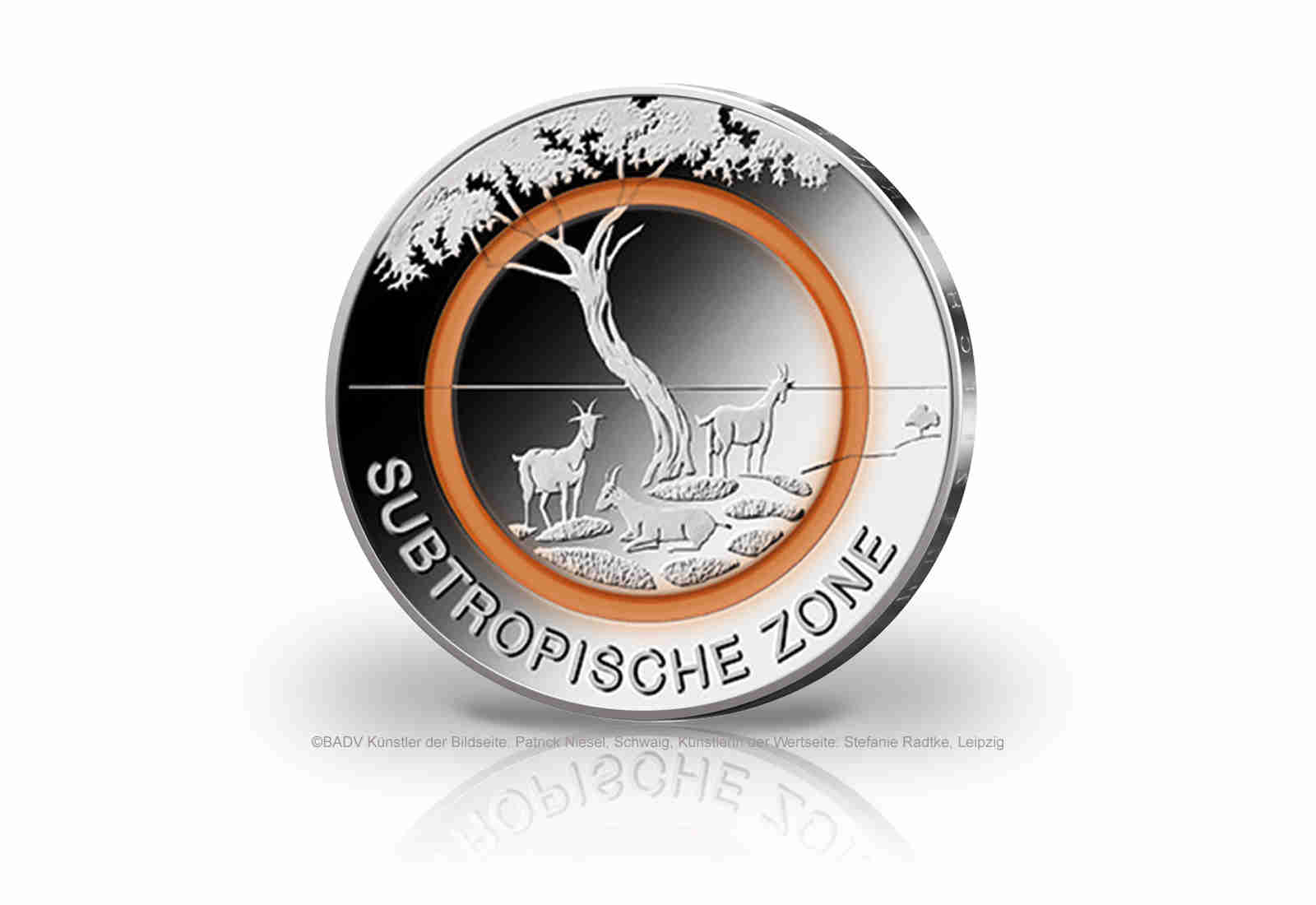 5 Euro 2018 Deutschland Subtropische Zone mit Polymerring st Prägestätte J