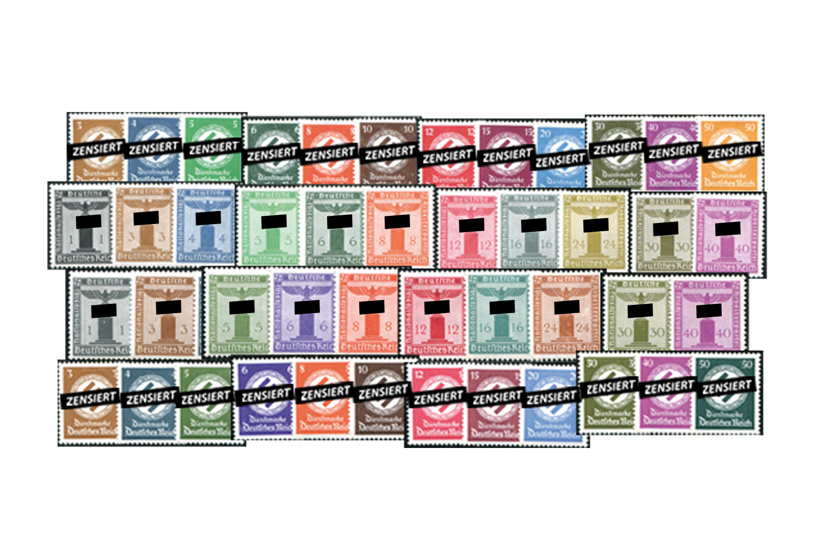 Briefmarken Drittes Reich Dienstmarken Michel-Nr. D 132/177 postfrisch komplett