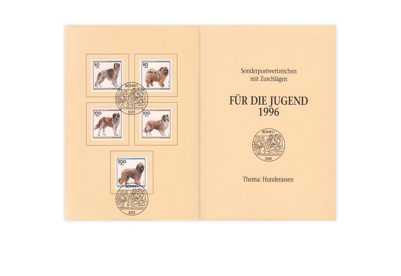 BRD Mi.Nr. 1836-1840 gest. auf Ministerkarte