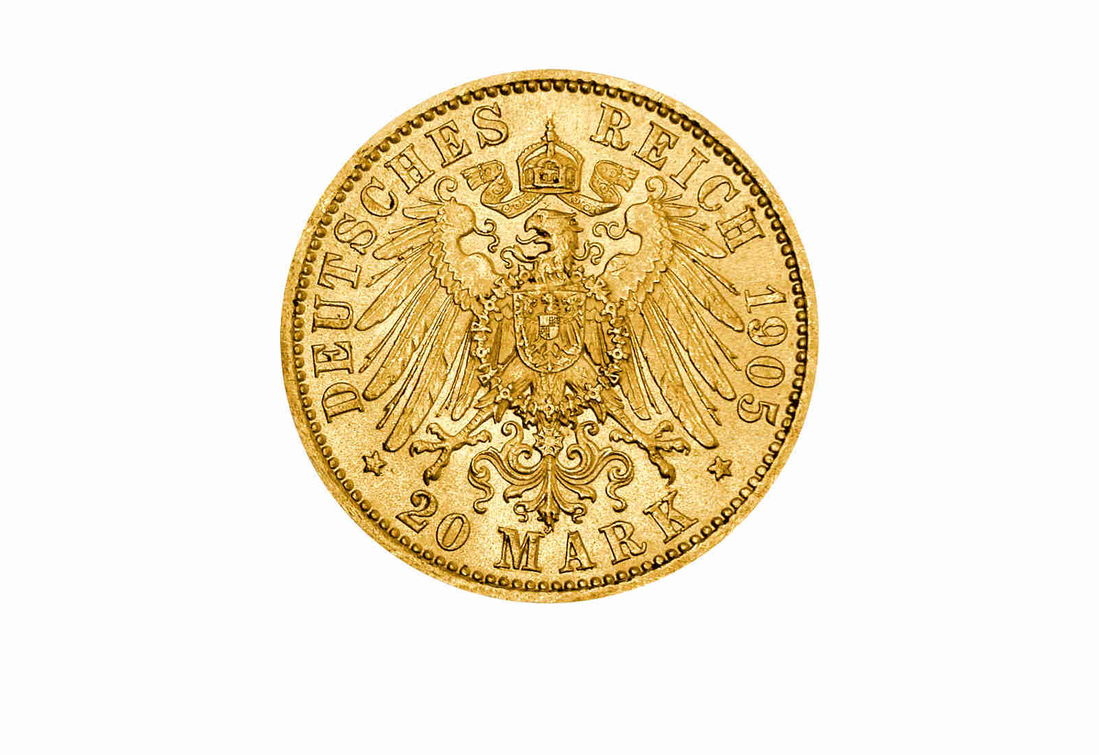 20 Mark 1905-1914 Kaiserreich Friedrich August Sachsen Jaeger-Nr. 268
