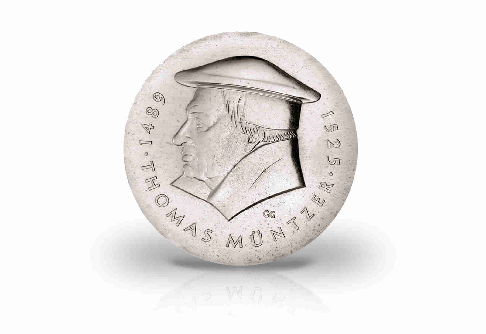 20 Mark Gedenkmünze 1989 DDR  Thomas Müntzer Jaeger-Nr. 1624