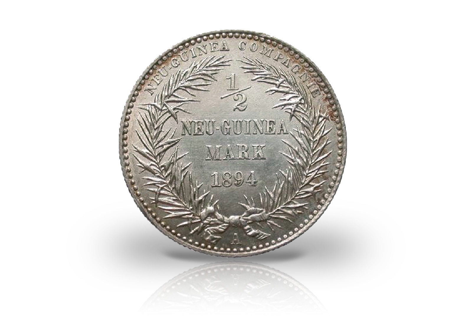 1/2 Mark 1894 Deutsch-Neuguinea Paradiesvogel Jaeger-Nr. 704