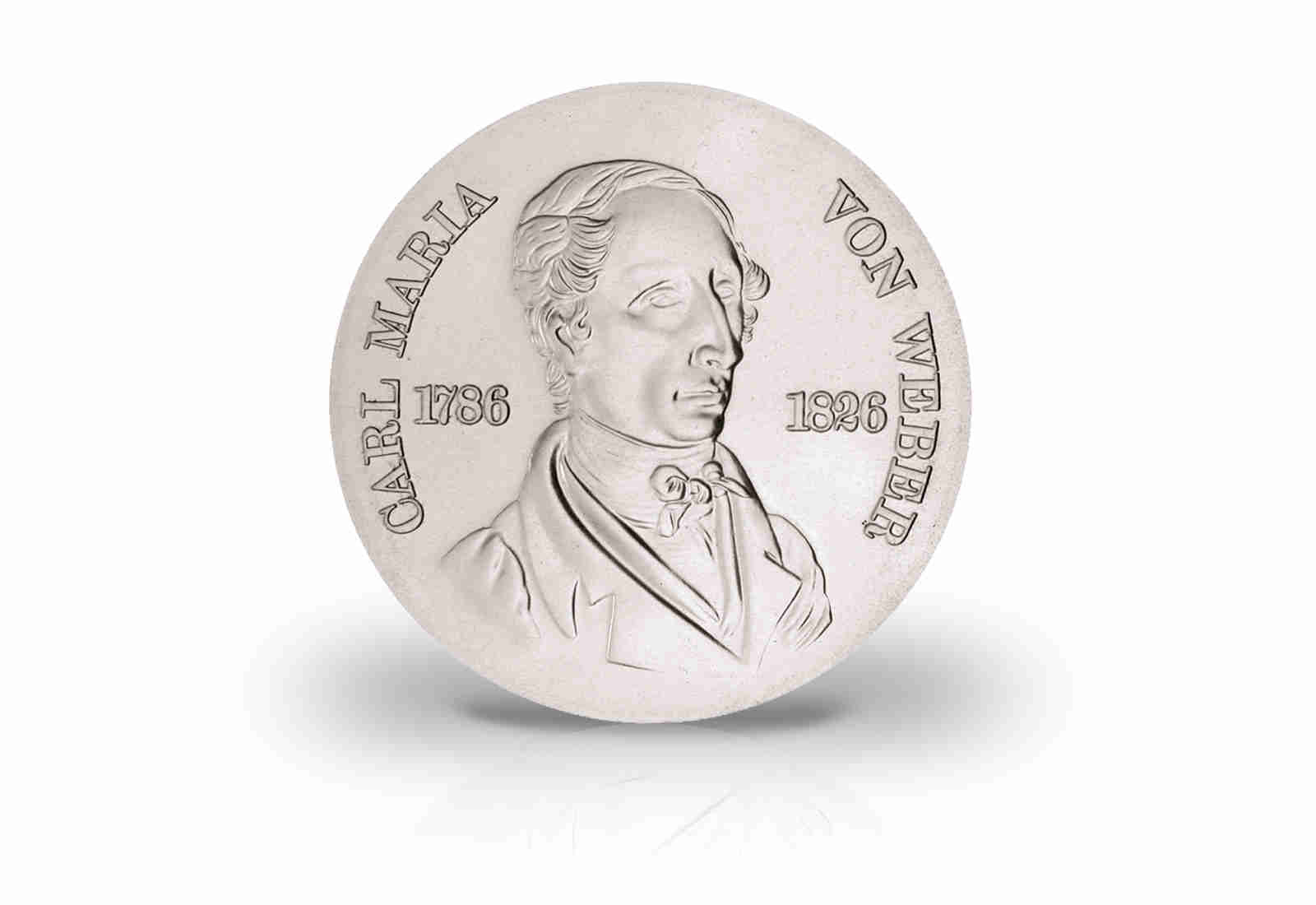 10 Mark Gedenkmünze 1976 DDR Carl Maria von Weber Jaeger-Nr. 1562