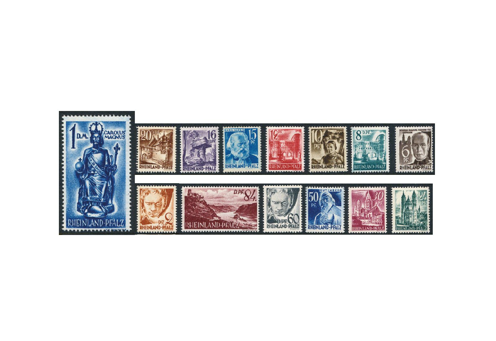 Rheinland Pfalz Mi.Nr. 16/29 postfrisch