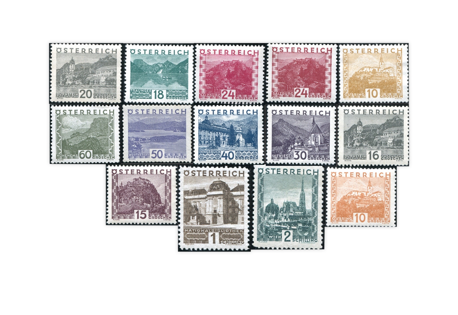 Österreich Mi.Nr. 498/511 gestempelt