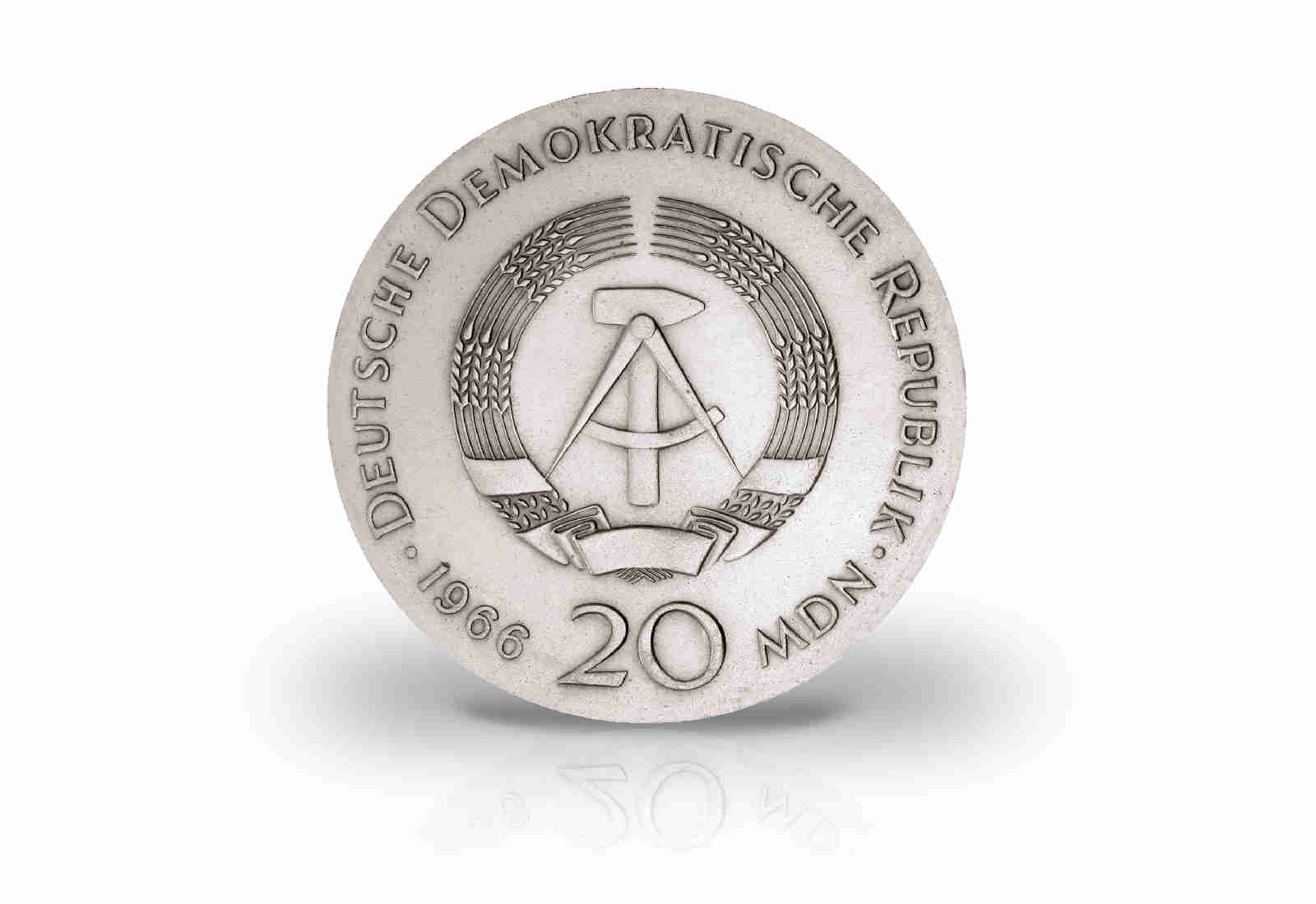 20 Mark Gedenkmünze 1966 DDR Leibniz Jaeger-Nr. 1518