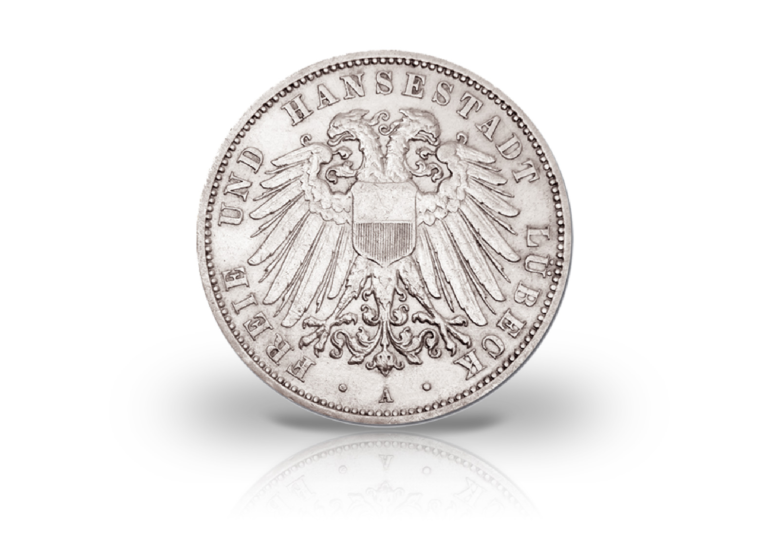 5 Mark 1904-1913 Deutsches Kaiserreich Lübeck Wappen Jaeger-Nr. 83