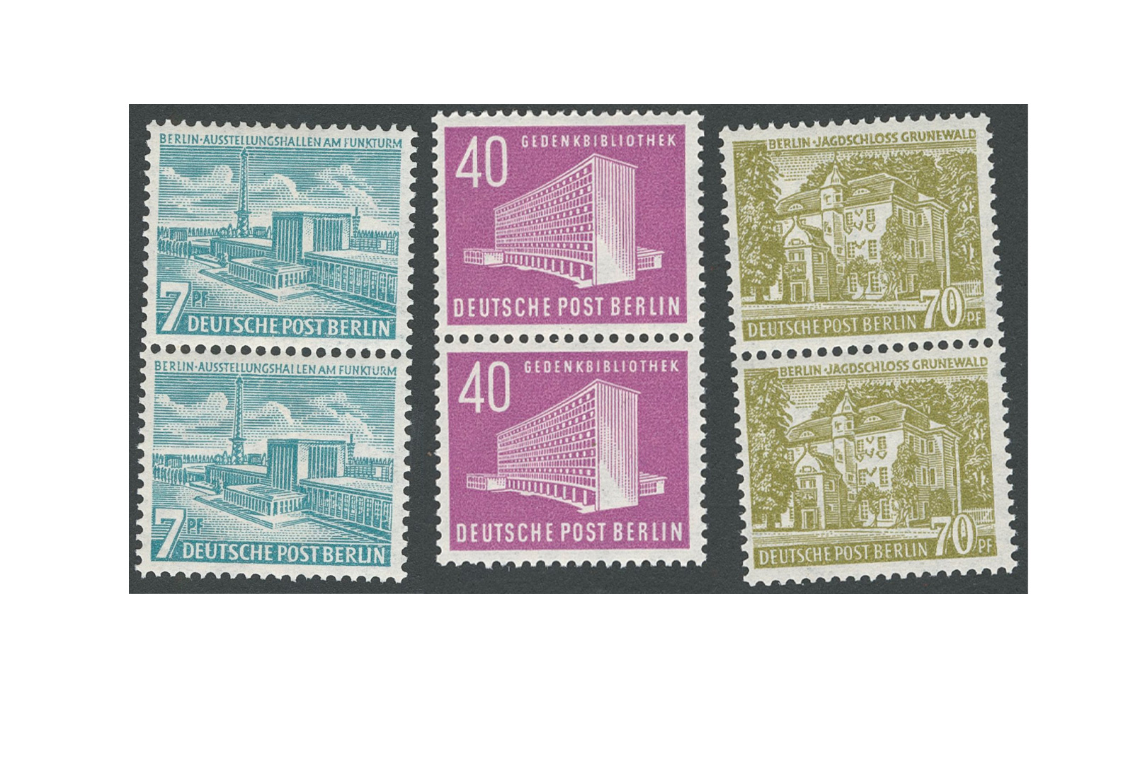 Berlin MiNr.: 121-123 ** PA